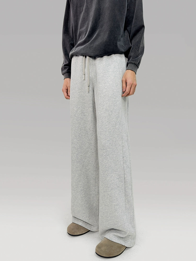 PLUS NO LOGO Scimitar Splicing Loose Wide-leg Sweatpants