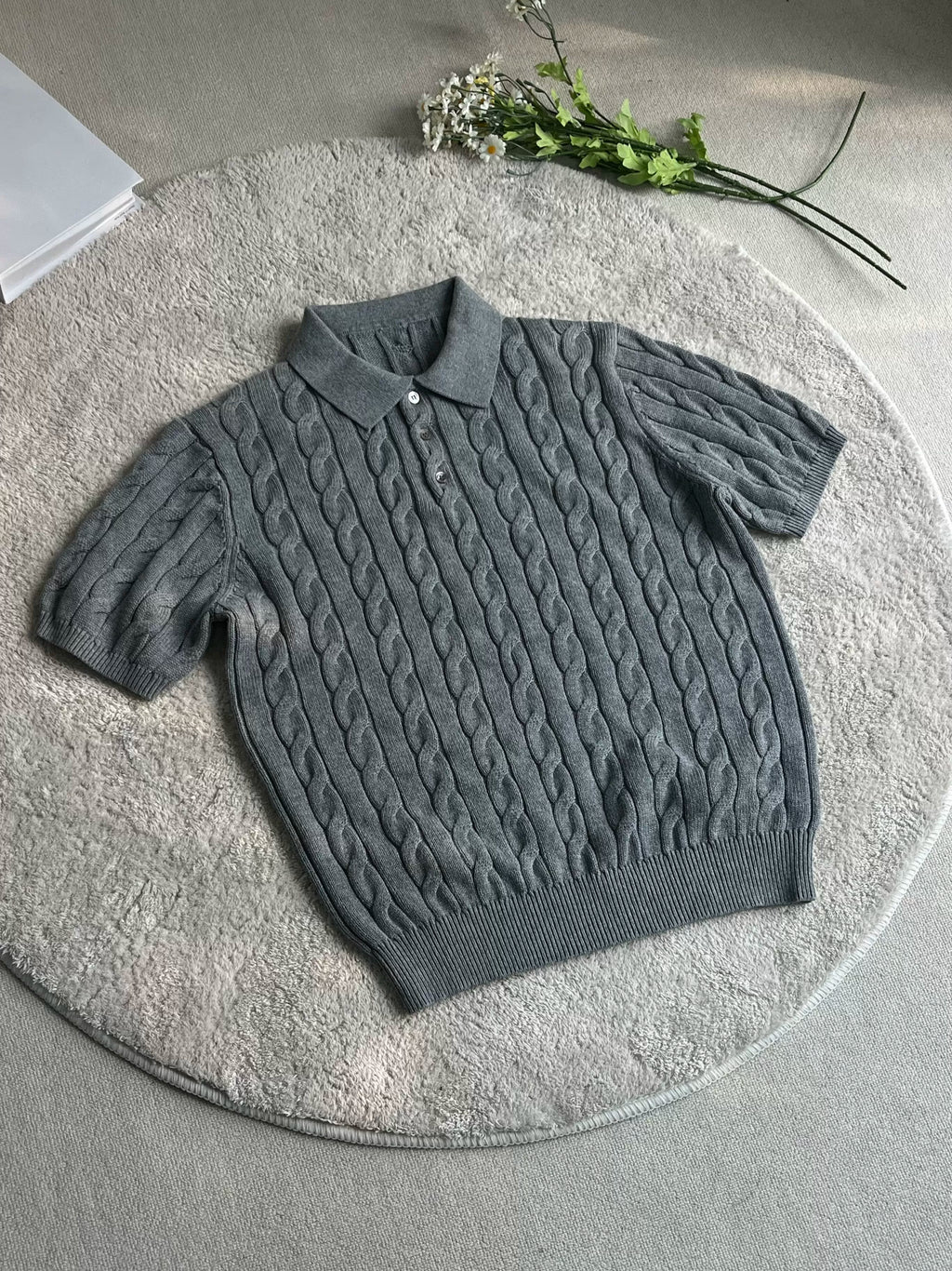 Xanvas Twisted Shoulder Knitted Tee