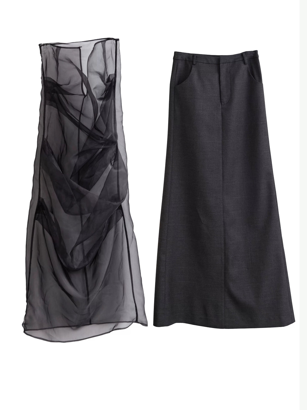 JNYLON Retro Elegant Two-piece Skirt