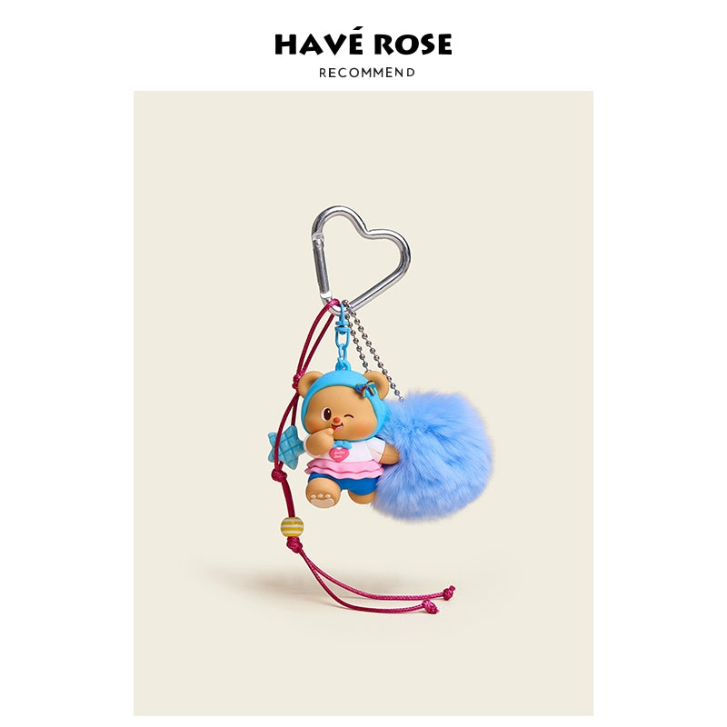 HAVEROSE Butter Bear Keychain Pendant