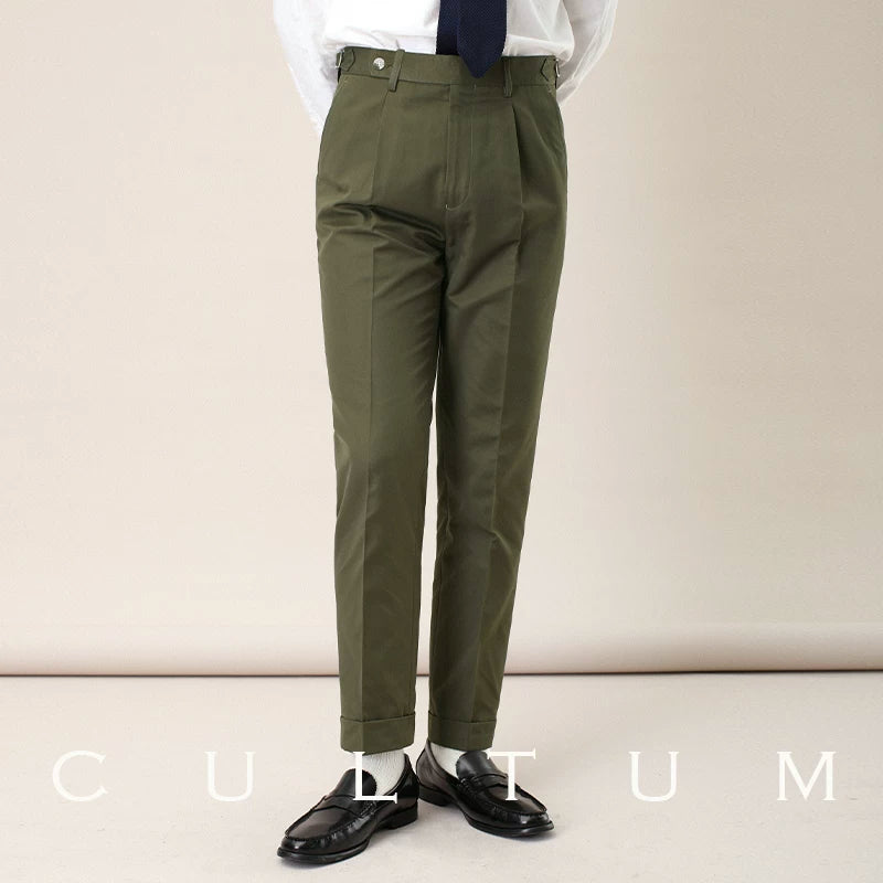 CULTUM Vintage Ruffled Straight Trousers