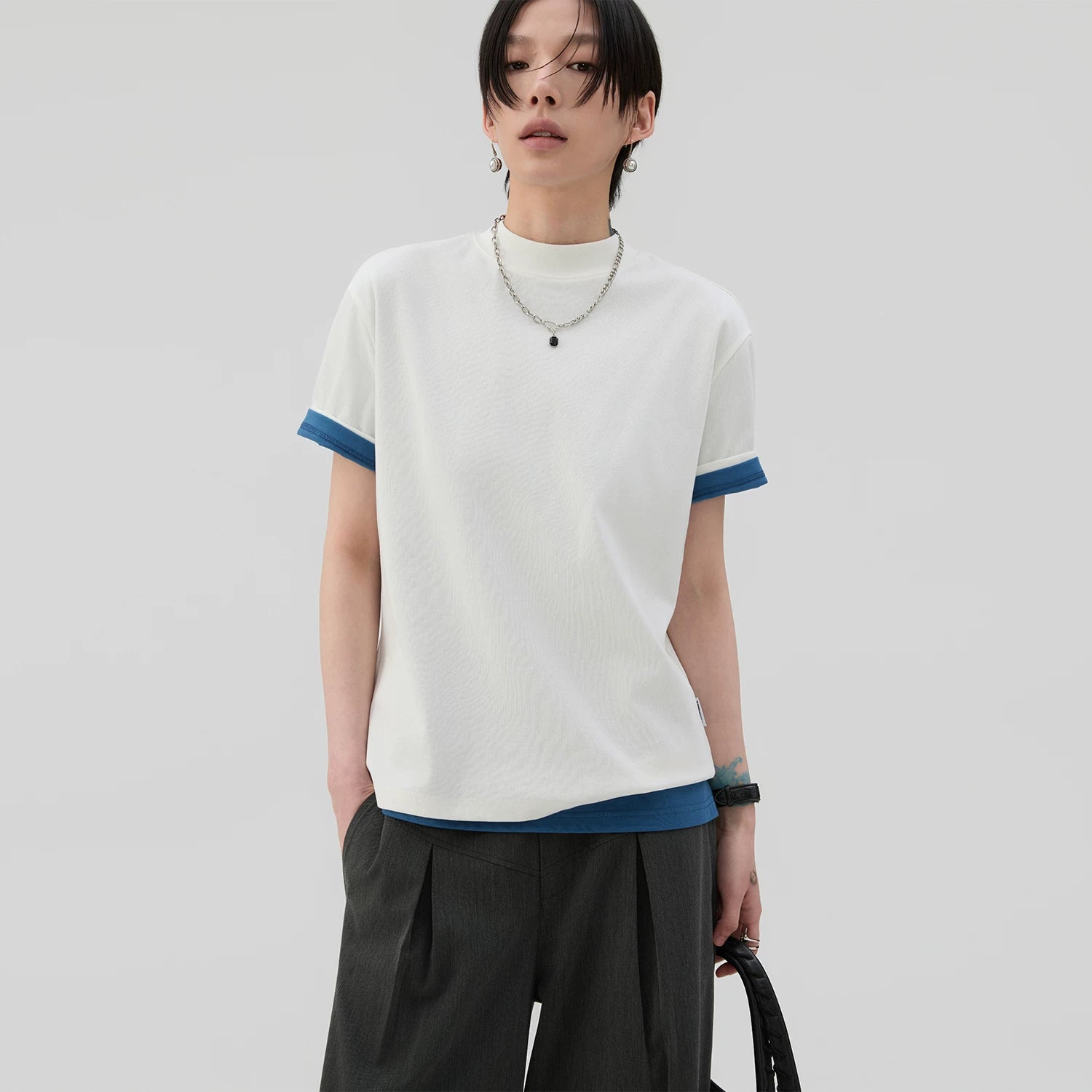 Sameuoo Shoulder Versatile Casual Tee