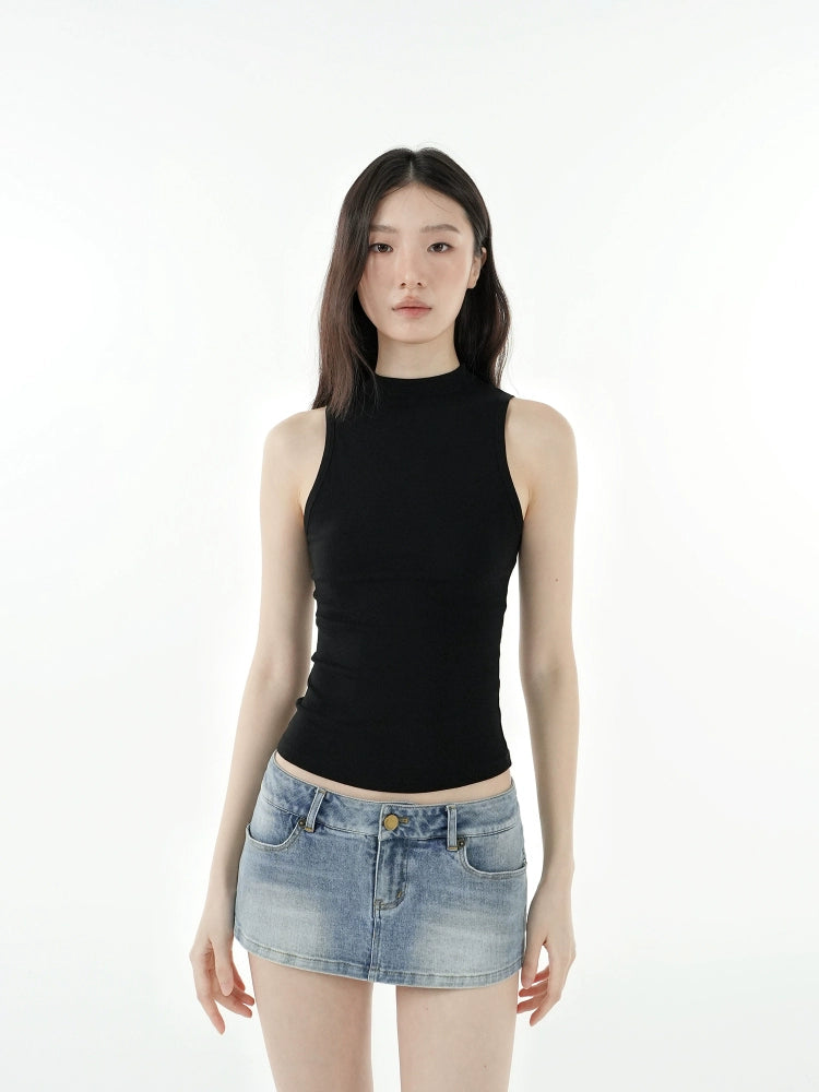 Jim Kennet Vintage Low Waist Stretch Denim Shorts