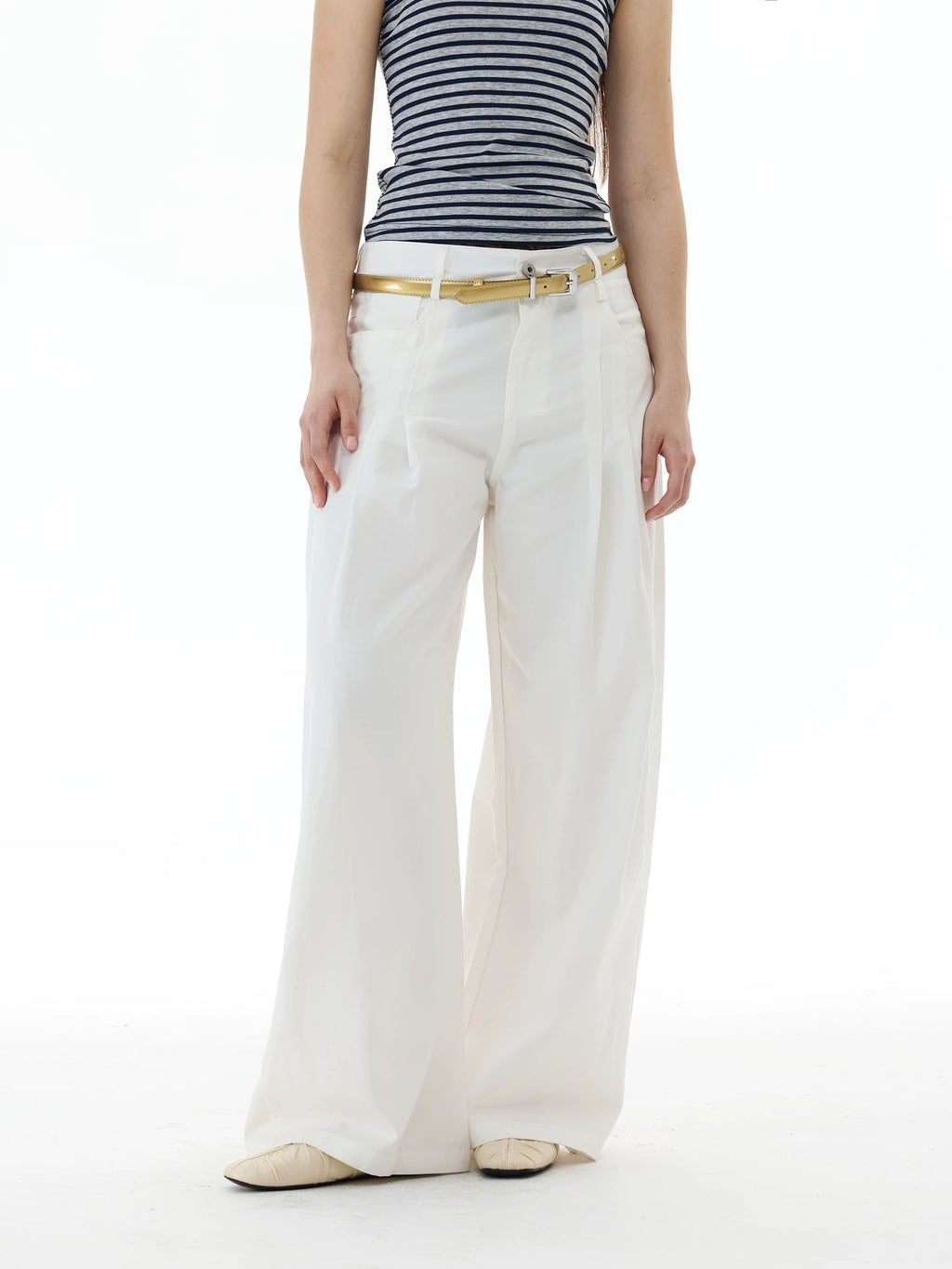 WLNEXT Comfortable Loose Pleated Casual Pants