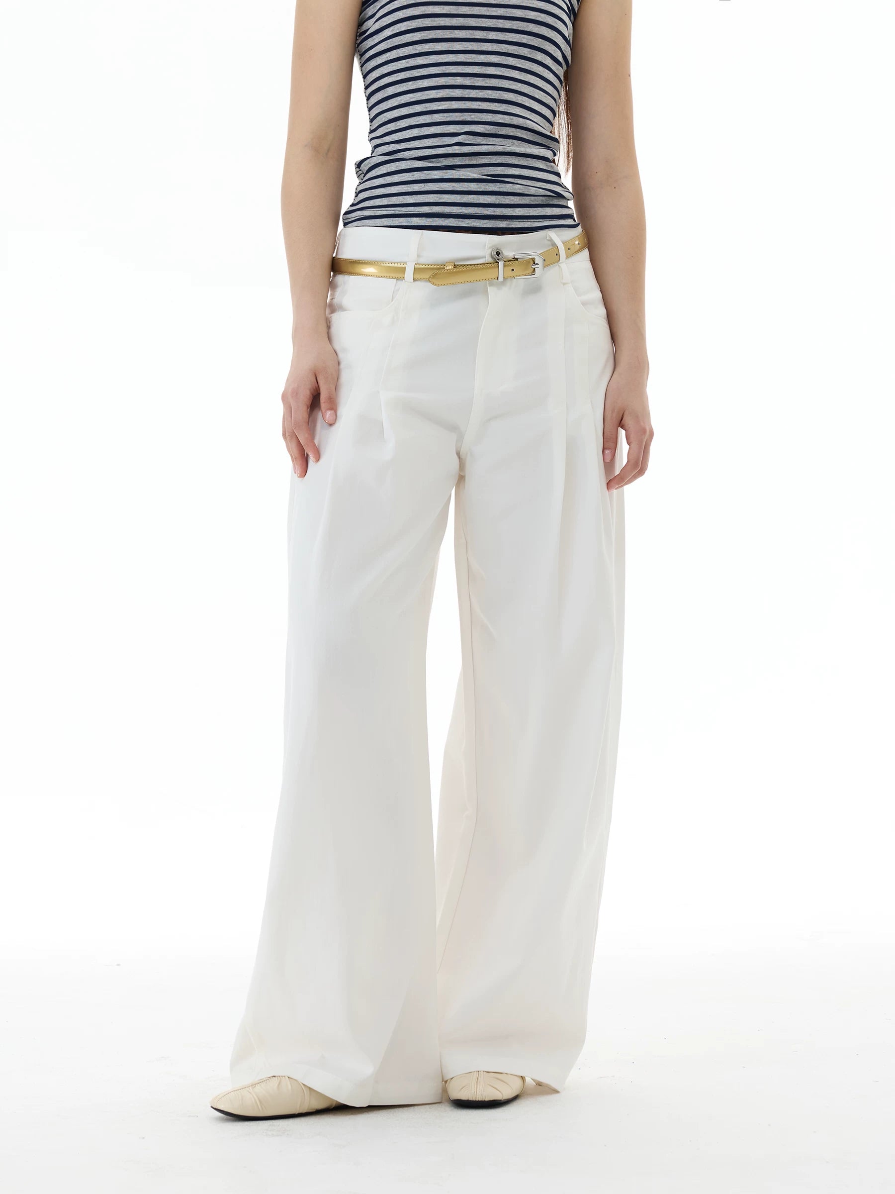 WLNEXT Comfortable Loose Pleated Casual Pants