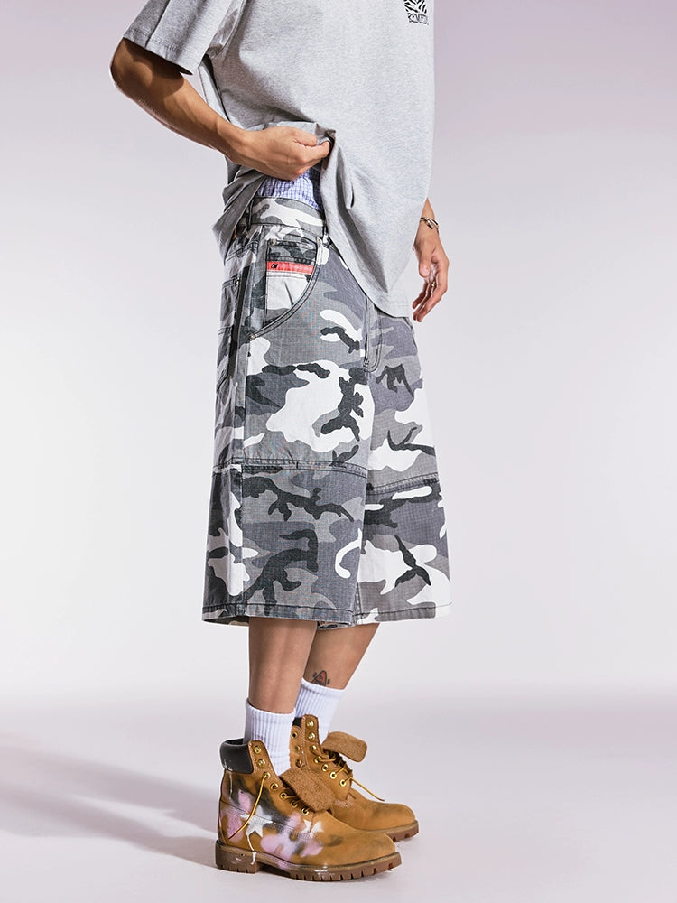 Remedy Camouflage Wide Leg Casual Tooling Shorts