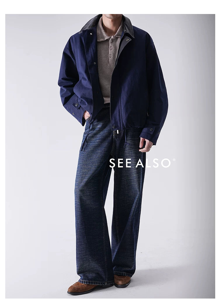 SEE ALSO Ba Series Old Money Upstart Retro Thermal Straight Jeans