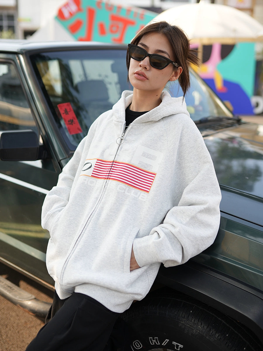 SOSER American Cardigan Top Zip Up Jacket