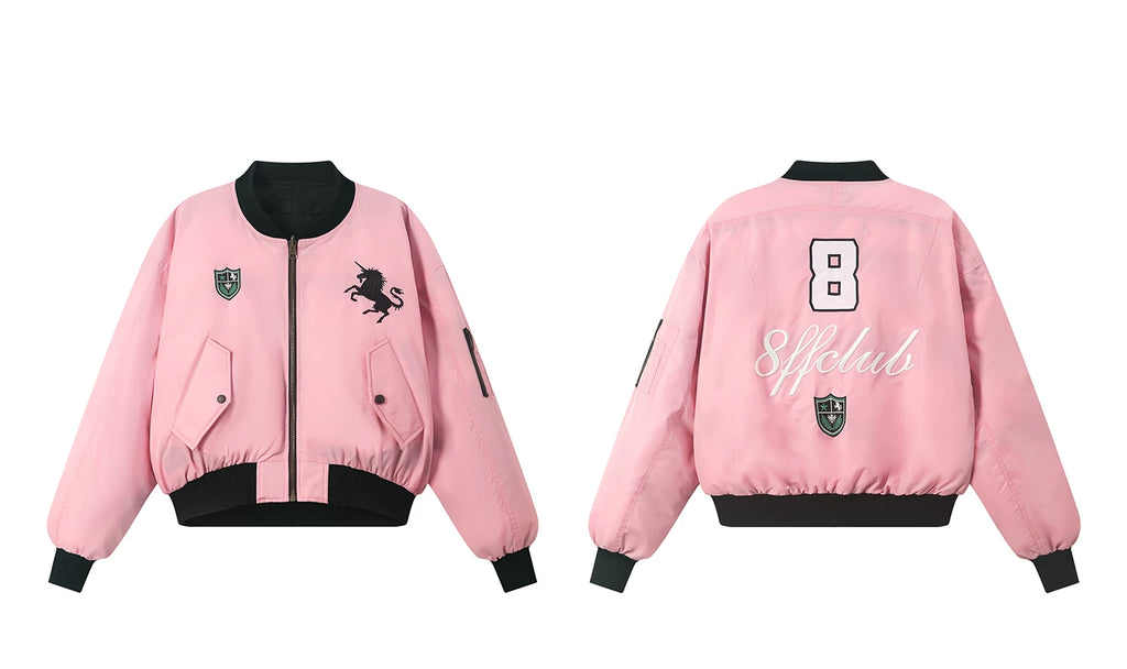 8Ff War Horse Embroidered Warm Cotton-padded Coat