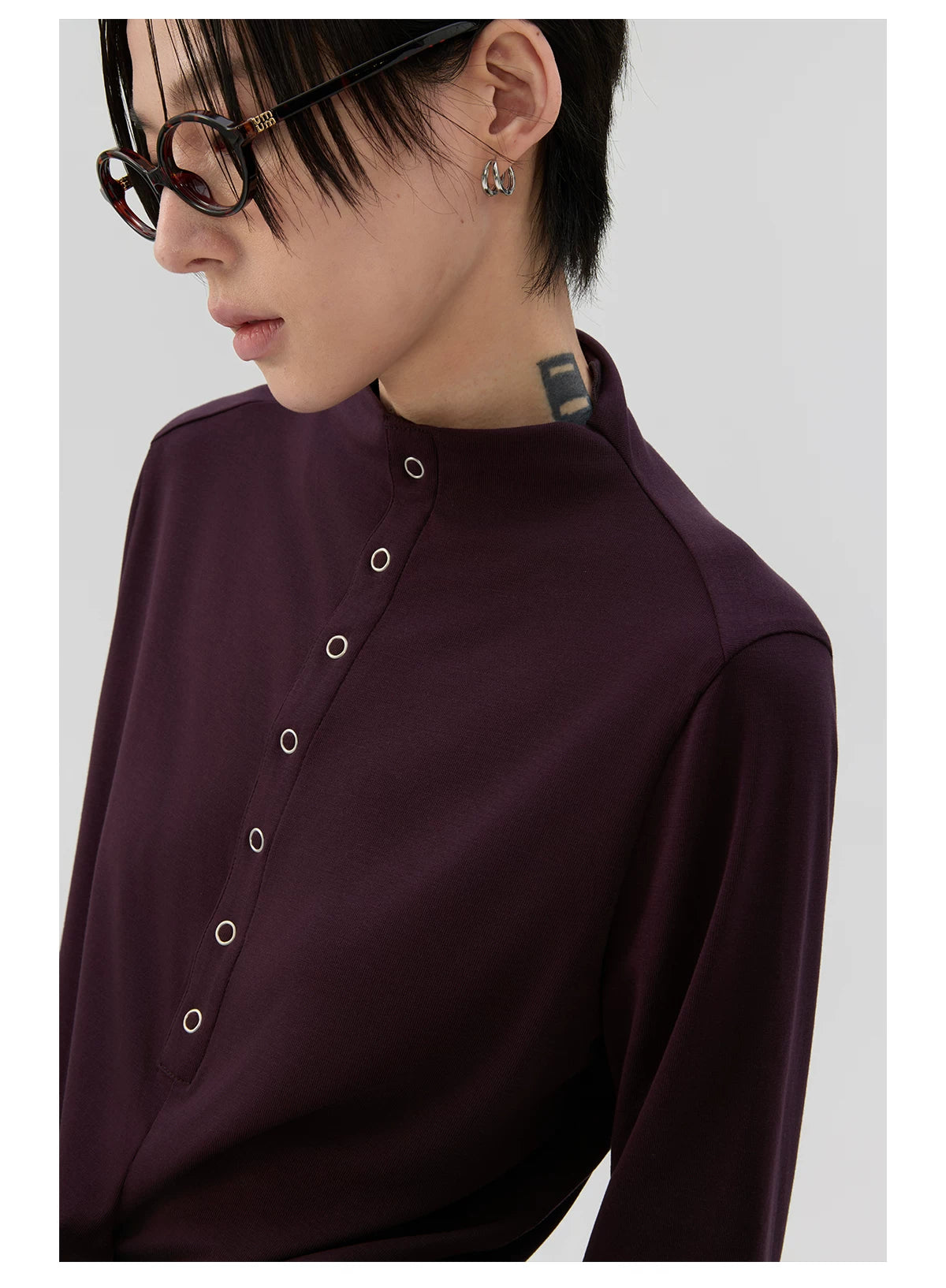 Sameuoo Hem Strap Casual Long Sleeve