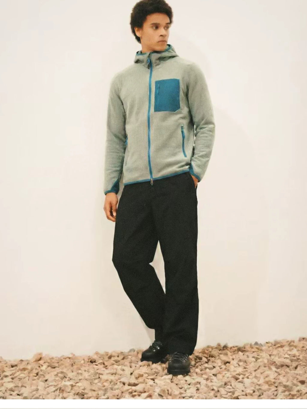 No Logo Heattech Windproof Hooded Fleece Jacket