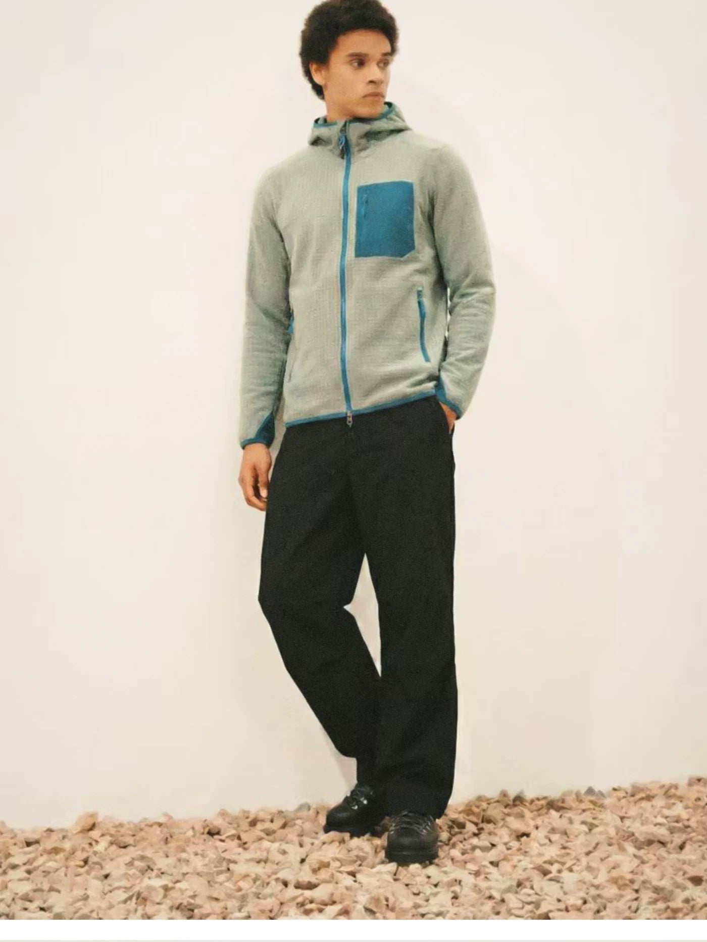 No Logo Heattech Windproof Hooded Fleece Jacket