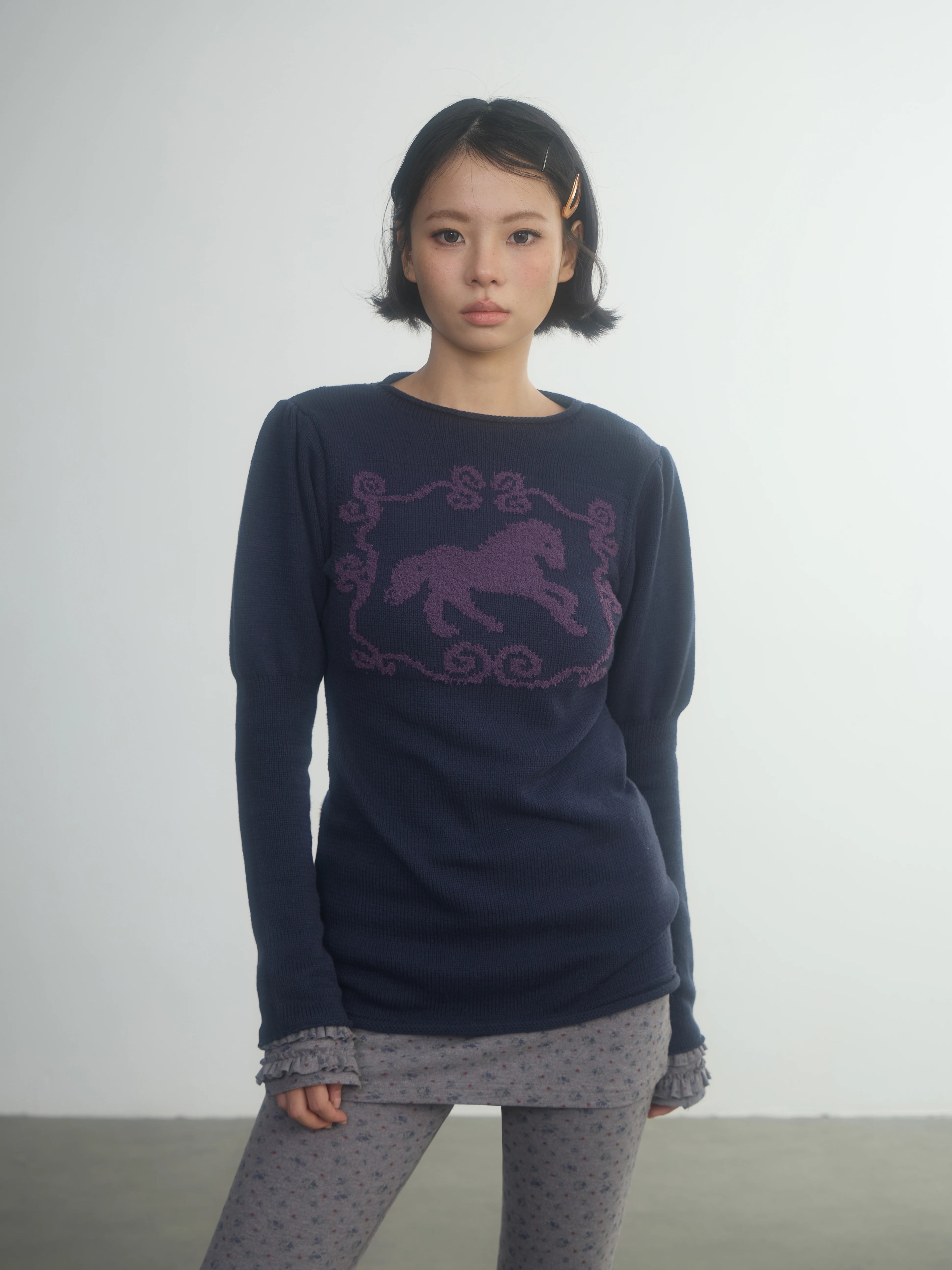 In Two Twos Fake Two Medium and Long Pony Sweaters