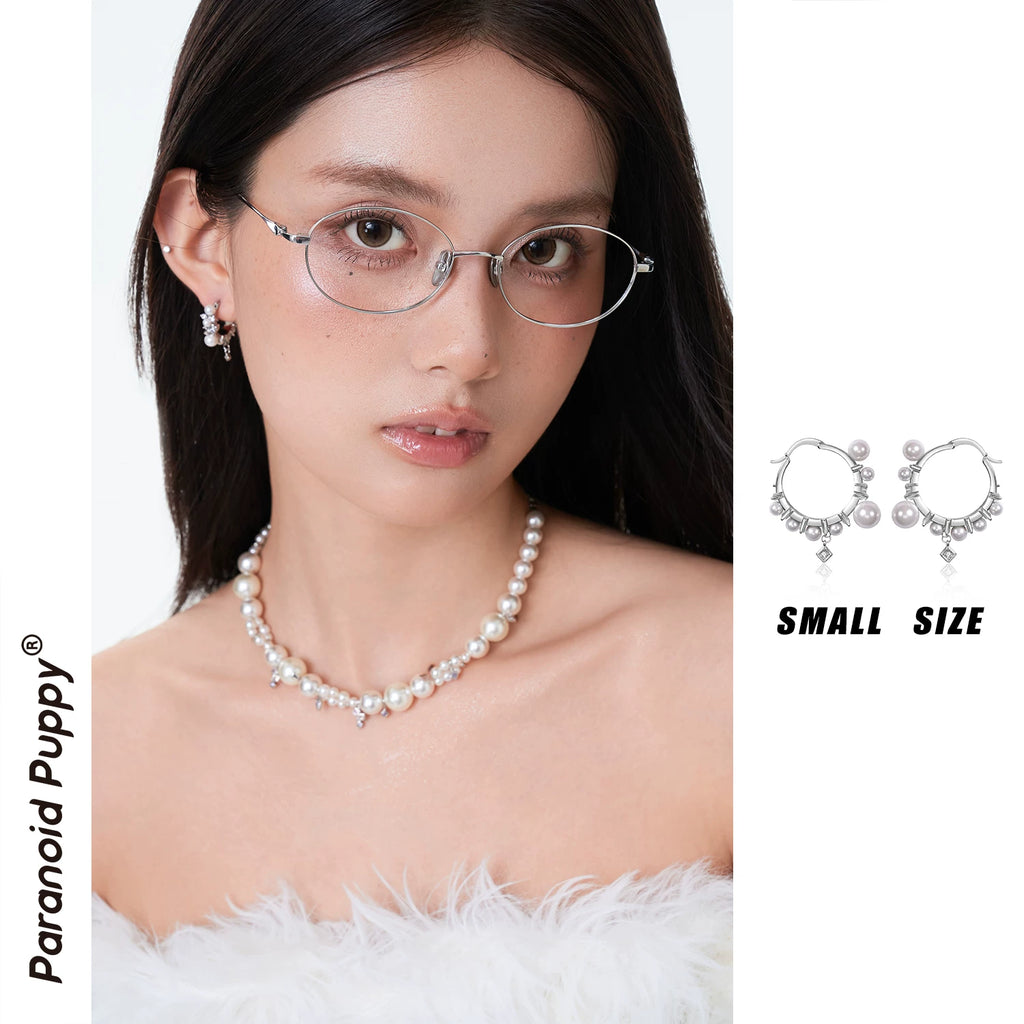 PP High-end Light Luxury Irregular Pearl Earrings