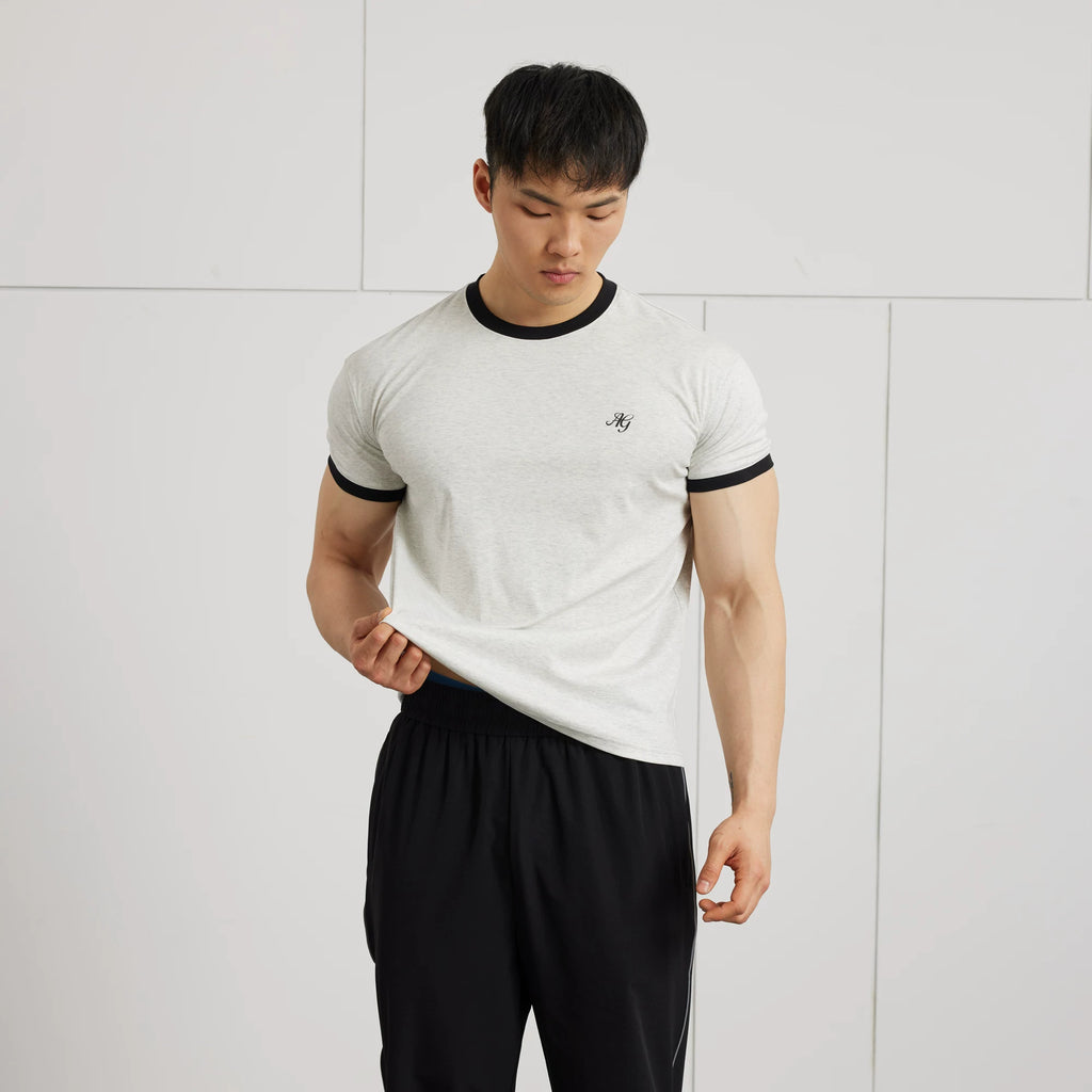 AFTERGLOW Vintage Contrast Casual TEE
