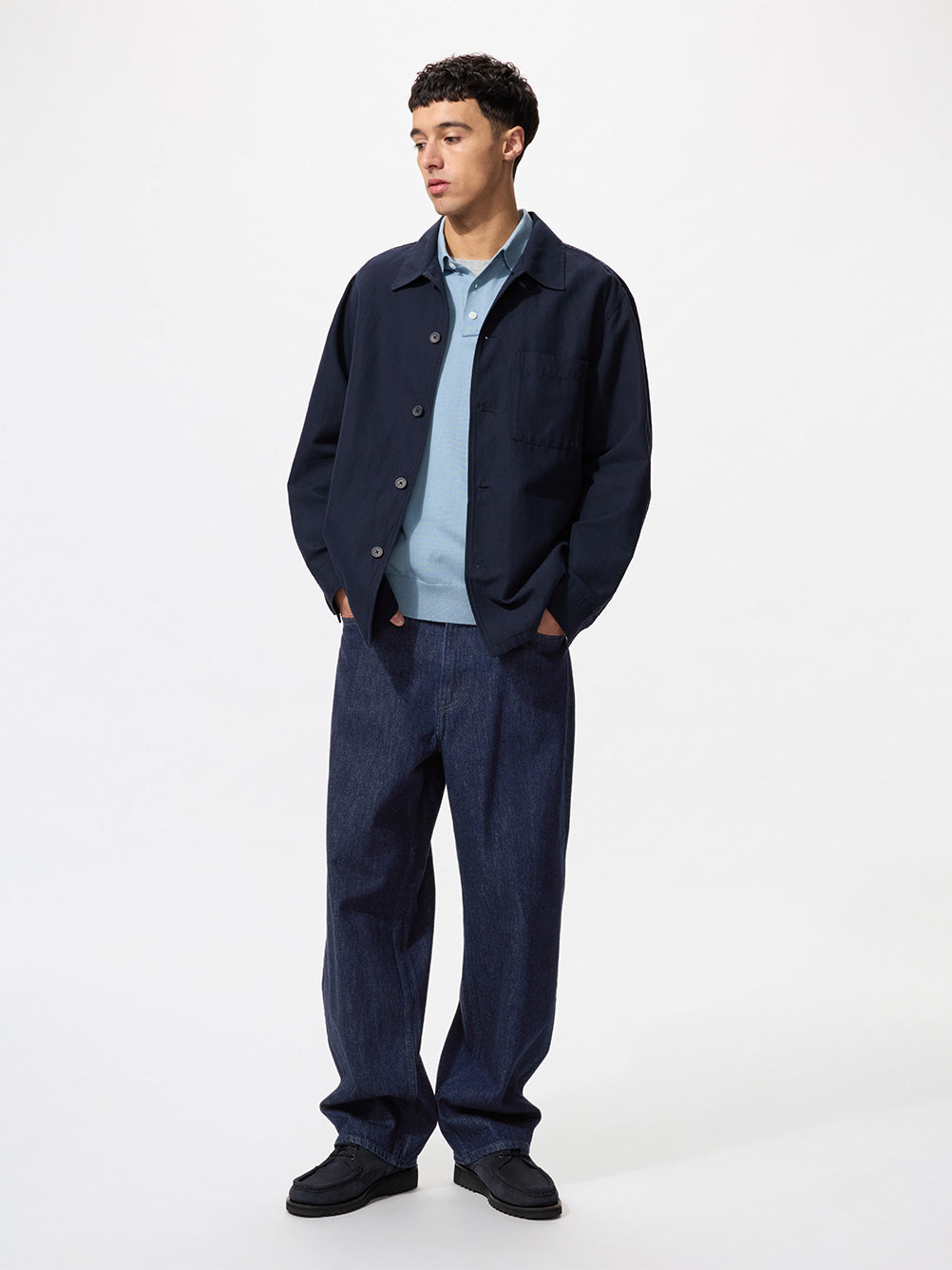 Uniqlo Men's Clothing Women's Loose Straight Jeans Washed Products Trousers Regular 475551 470542