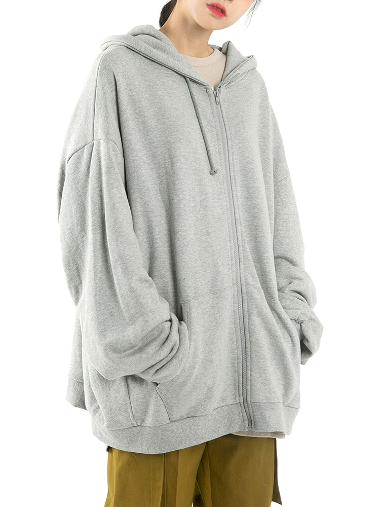 RHOMEHOUSE Loose and Versatile Sports Zip Jacket