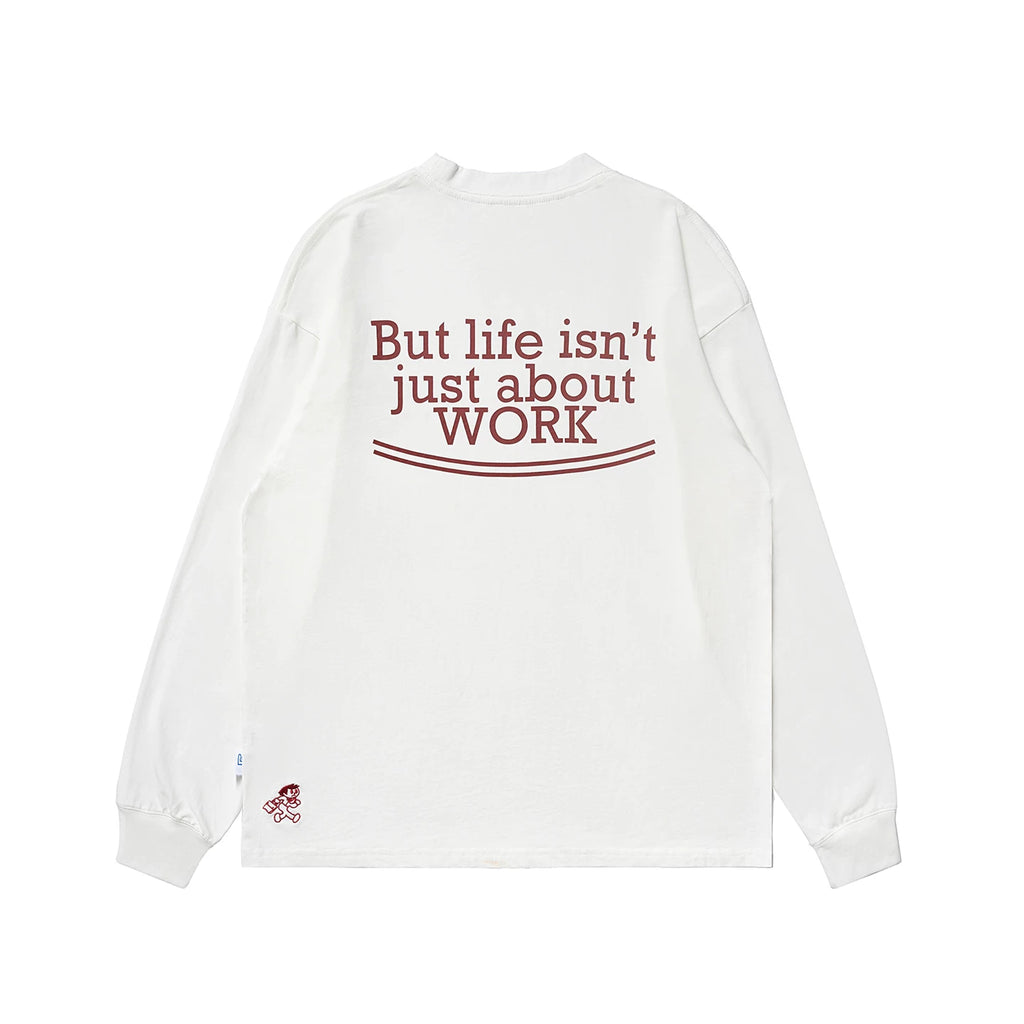 BENT IDEA Letter Print Loose Long Sleeves