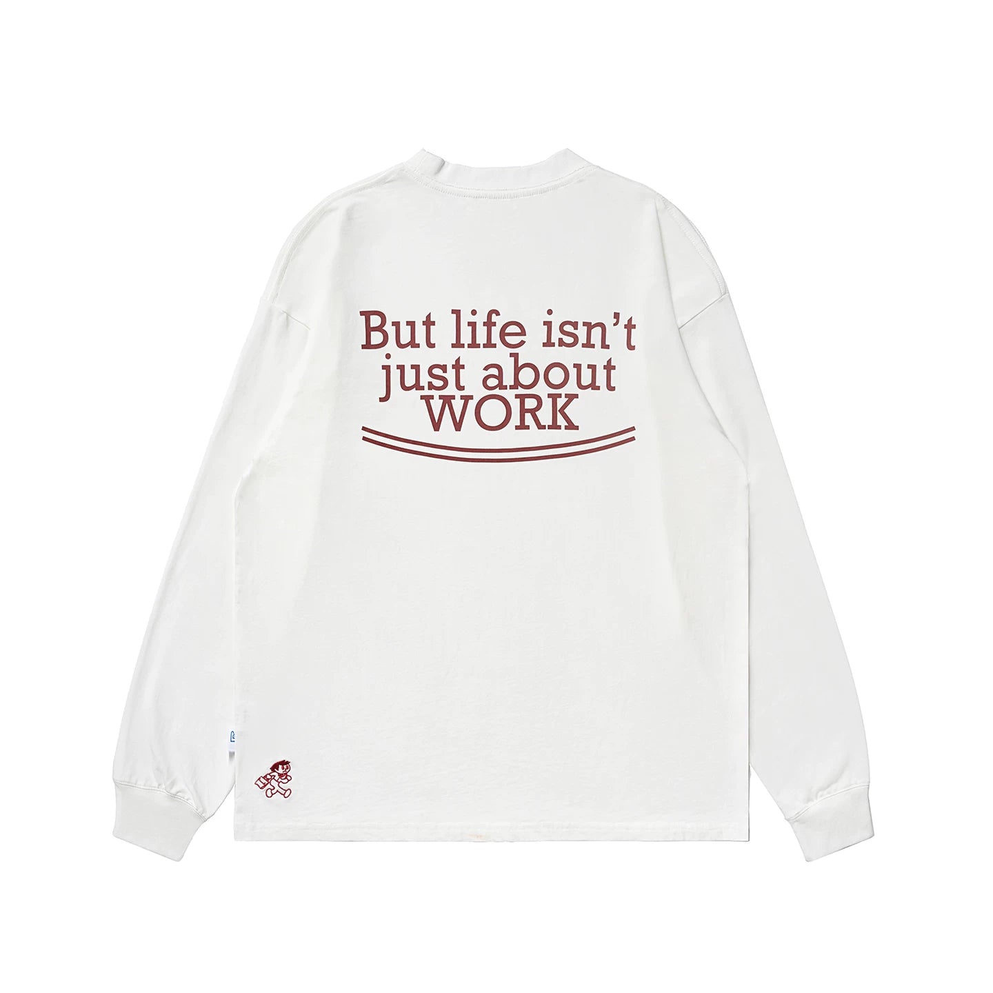 BENT IDEA Letter Print Loose Long Sleeves