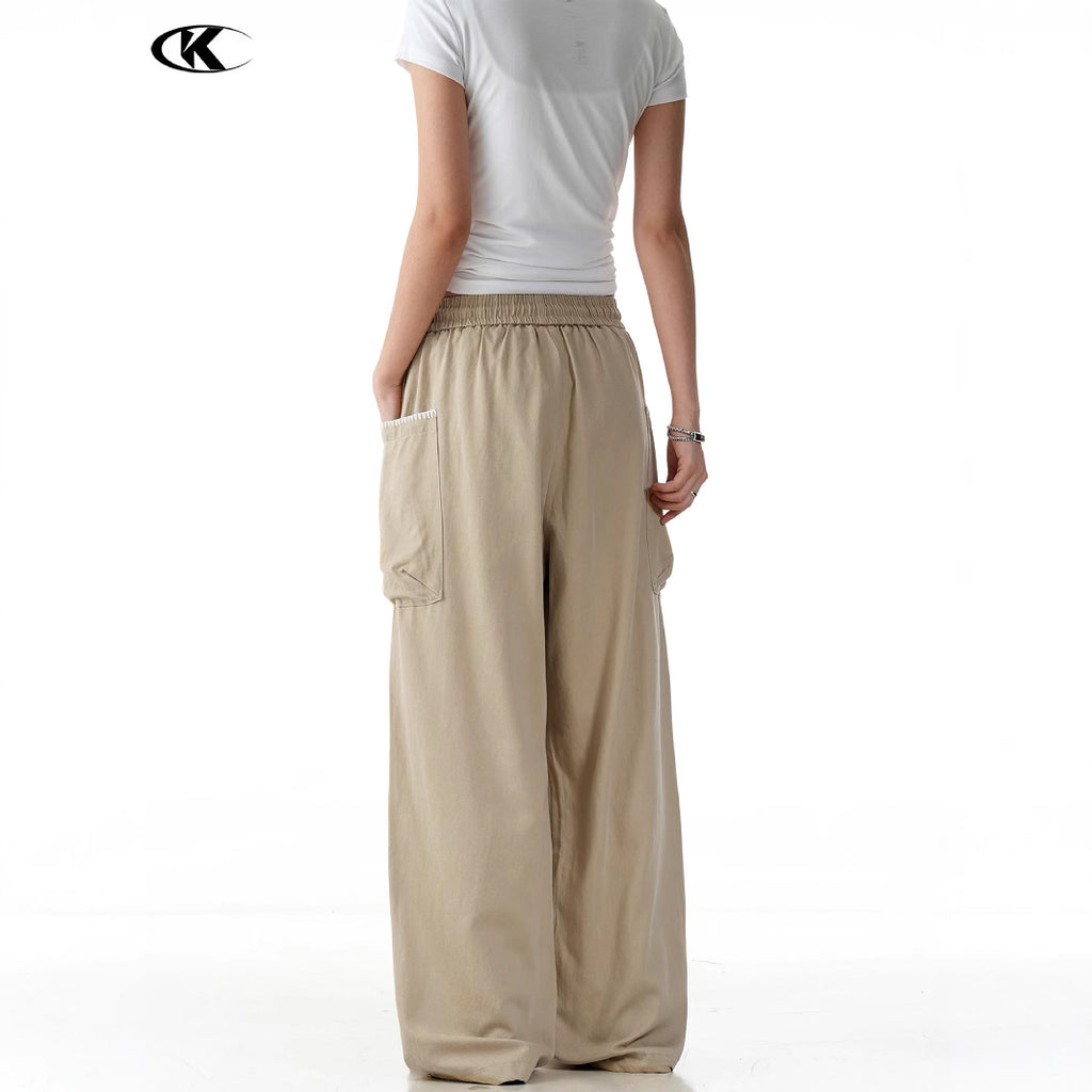 11KN Retro Cool Drawstring Straight Casual Pants