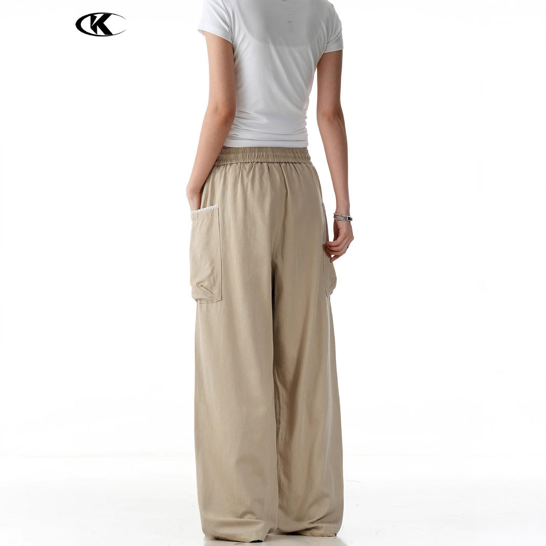 11KN Retro Cool Drawstring Straight Casual Pants