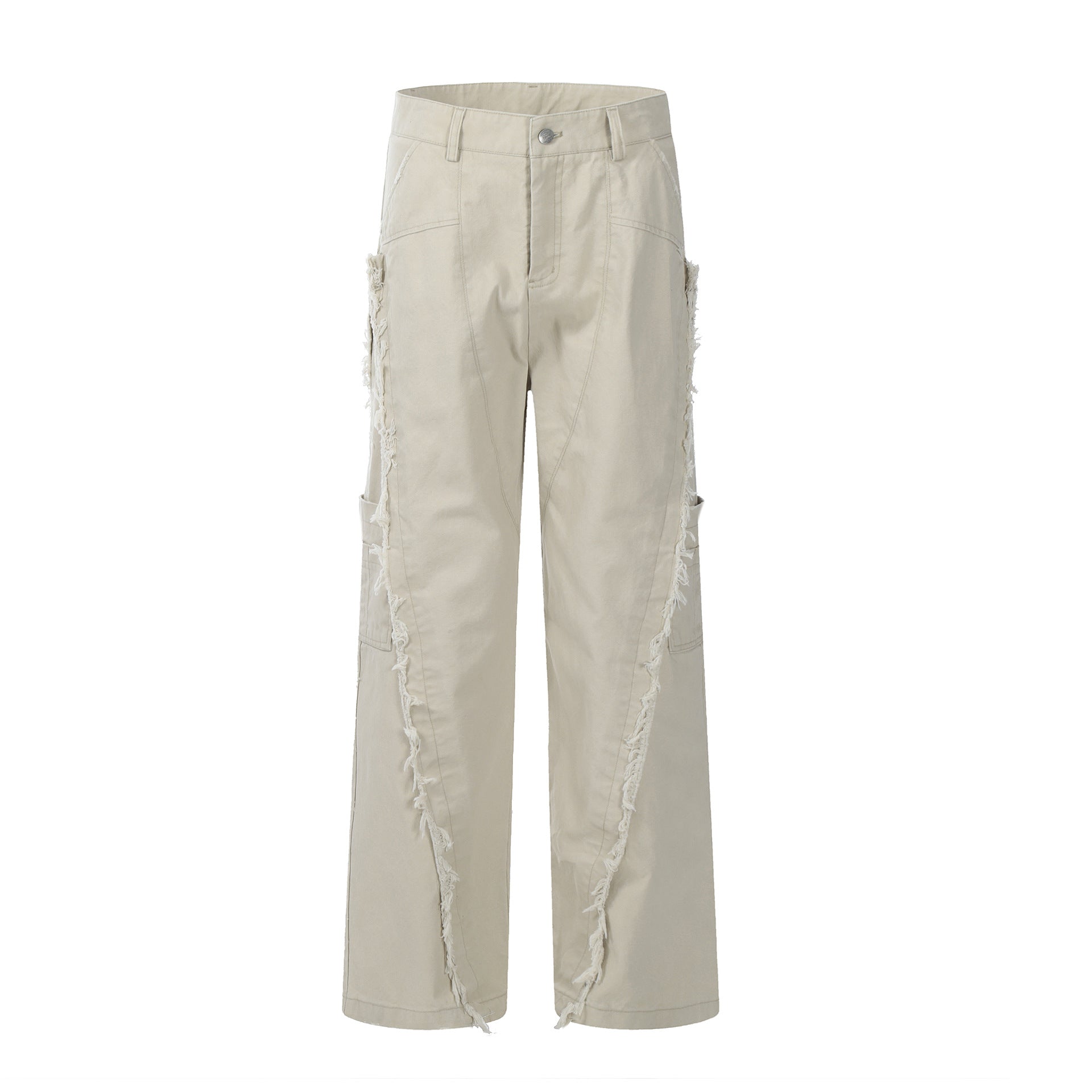 11KN  rough edge splicing multi-pocket tooling jeans