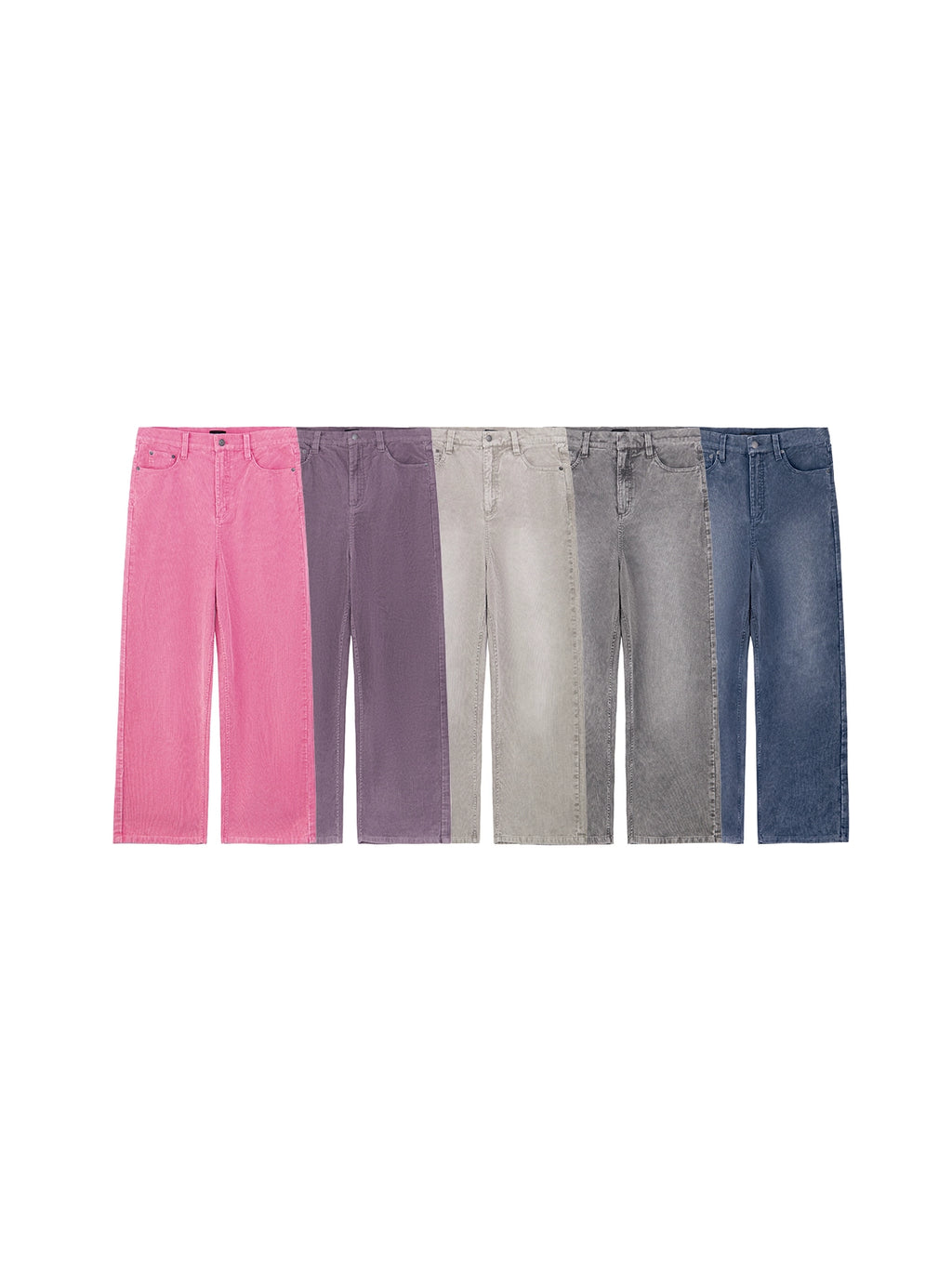 PLUS NO LOGO Corduroy Retro Old Loose Straight Trousers