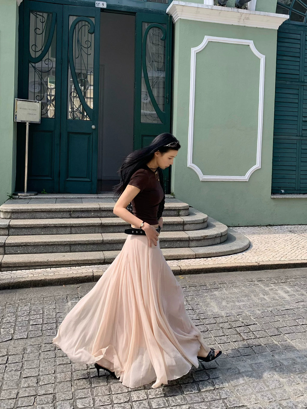 YOUNG KYLIN Elegant Gauze Skirt
