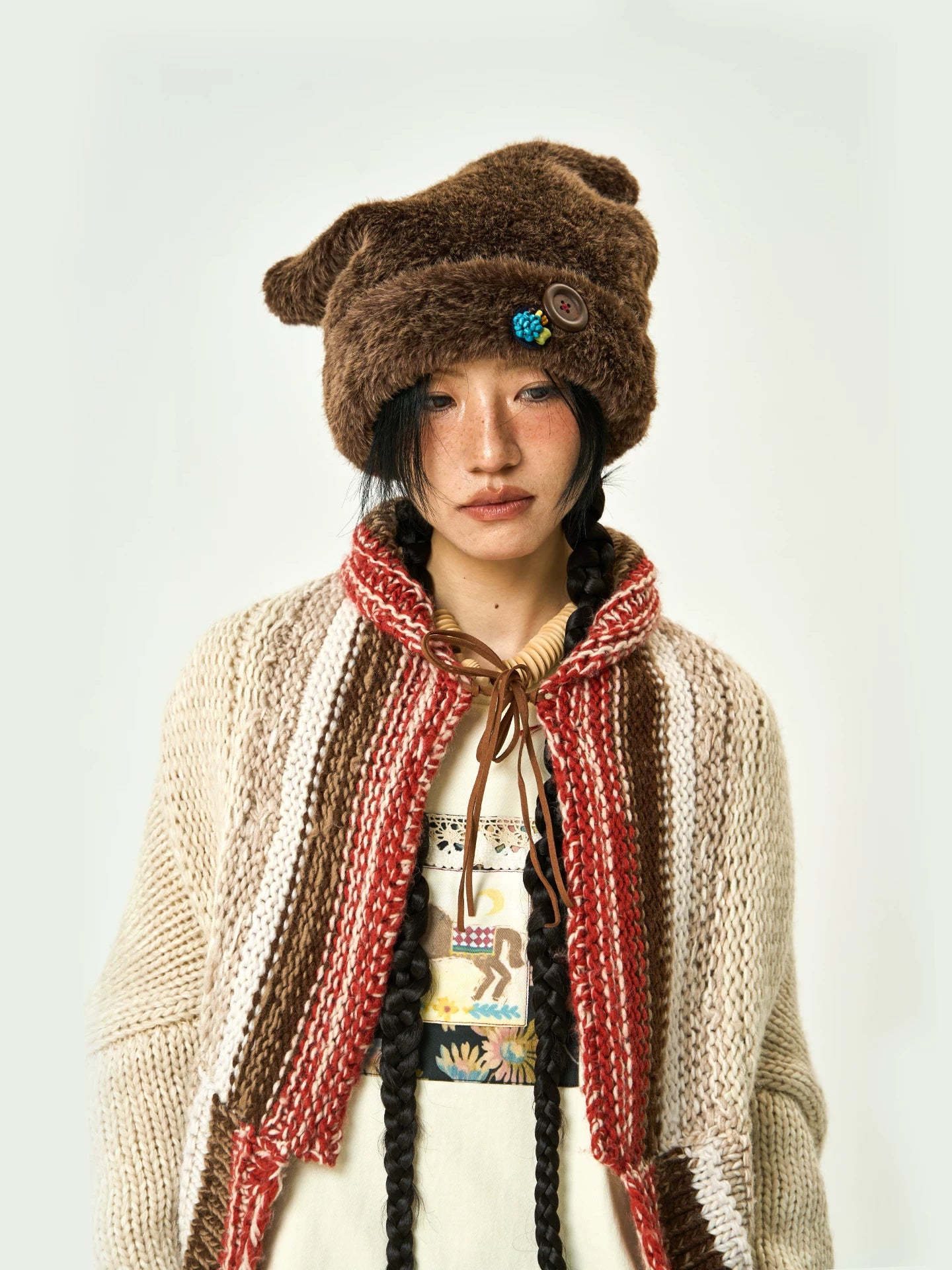 Enteralt Handmade Versatile Cat Ear Hat