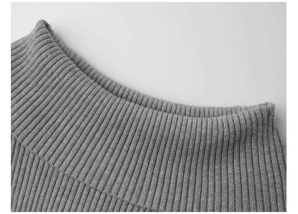 EIGHTHMONTH One-word Shoulder Slim-fit Knitted Sweater