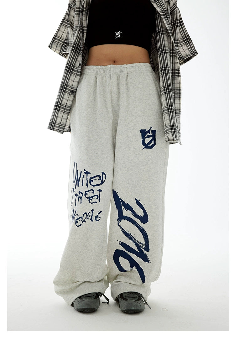 US Hand-painted Graffiti Casual Versatile Trousers