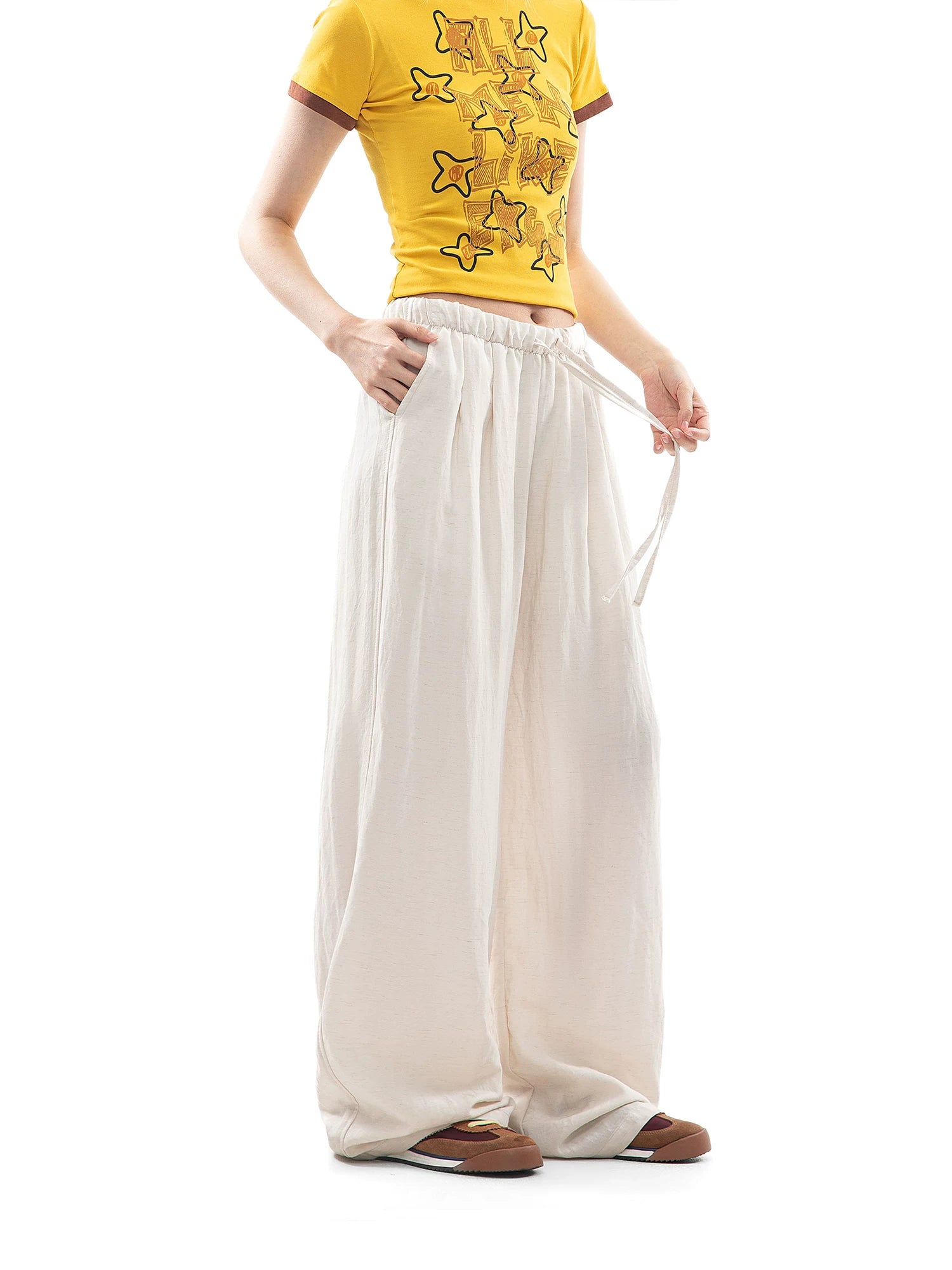 CHANT2nd Wide Leg Loose Pendant Casual Pants