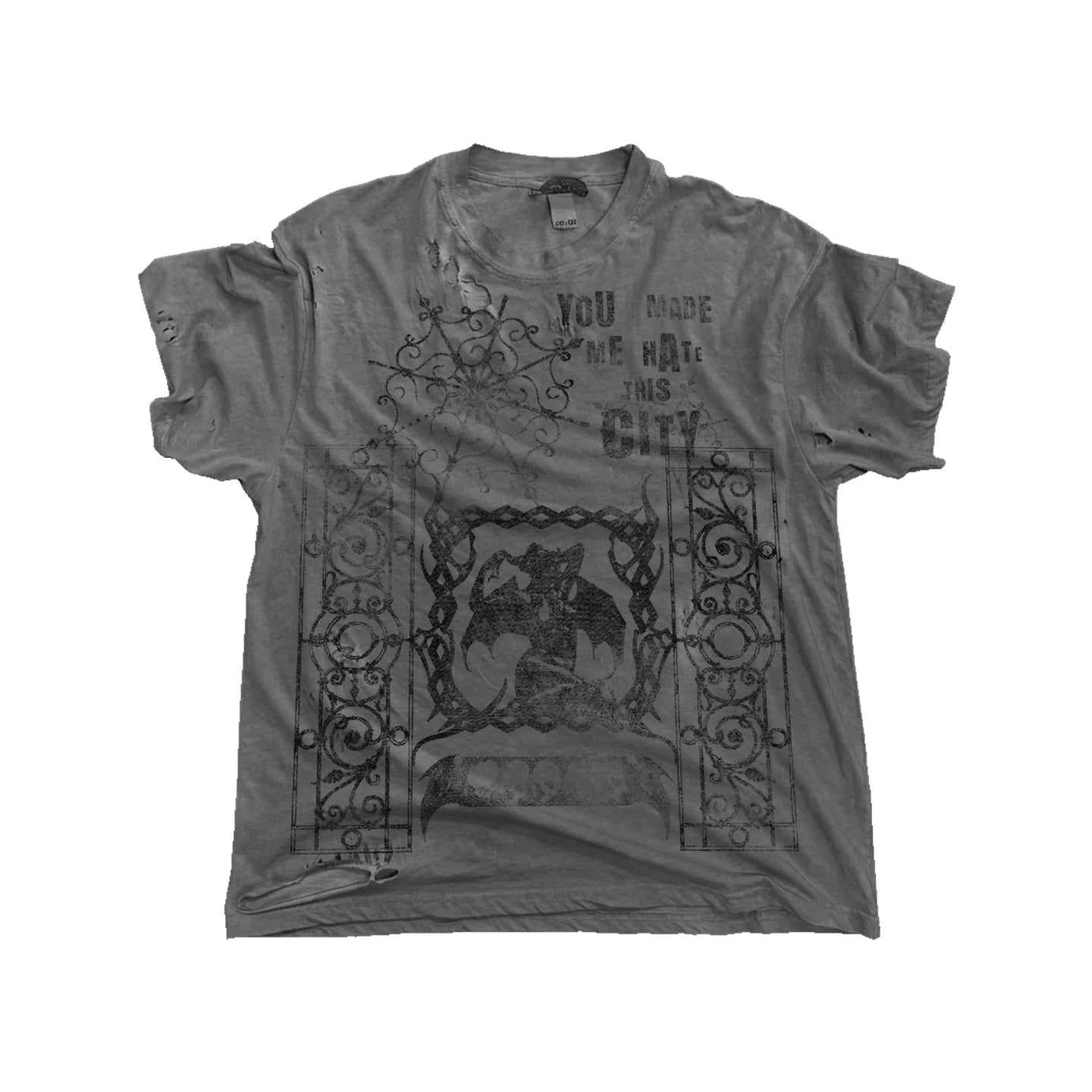 SHIBU Oversized Dark Irregular Casual Tee