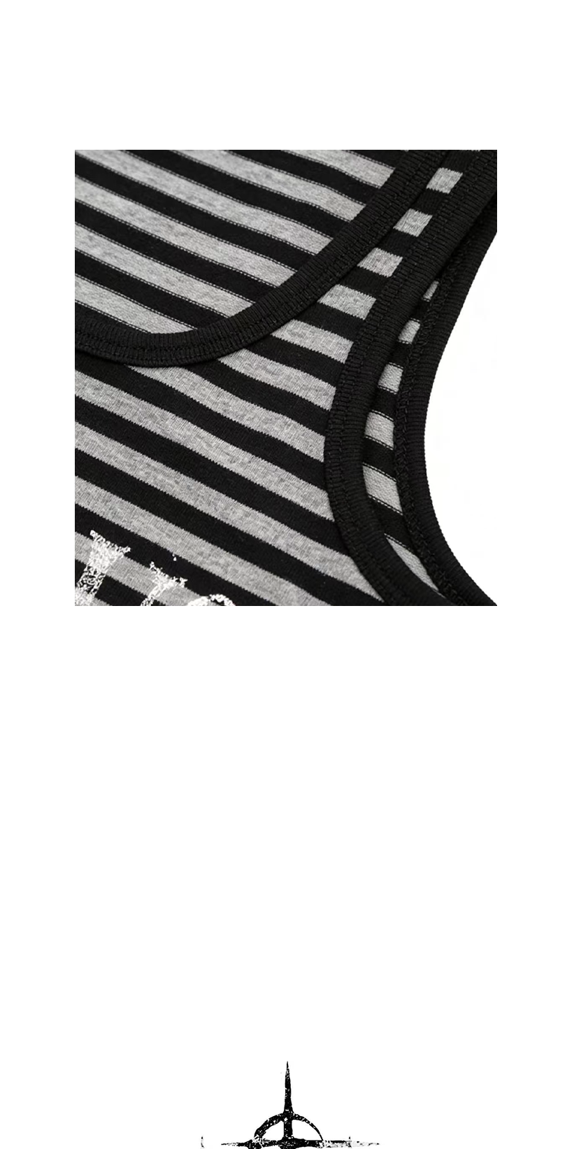 DETW Elastic Breathable Skin-friendly Striped Vest