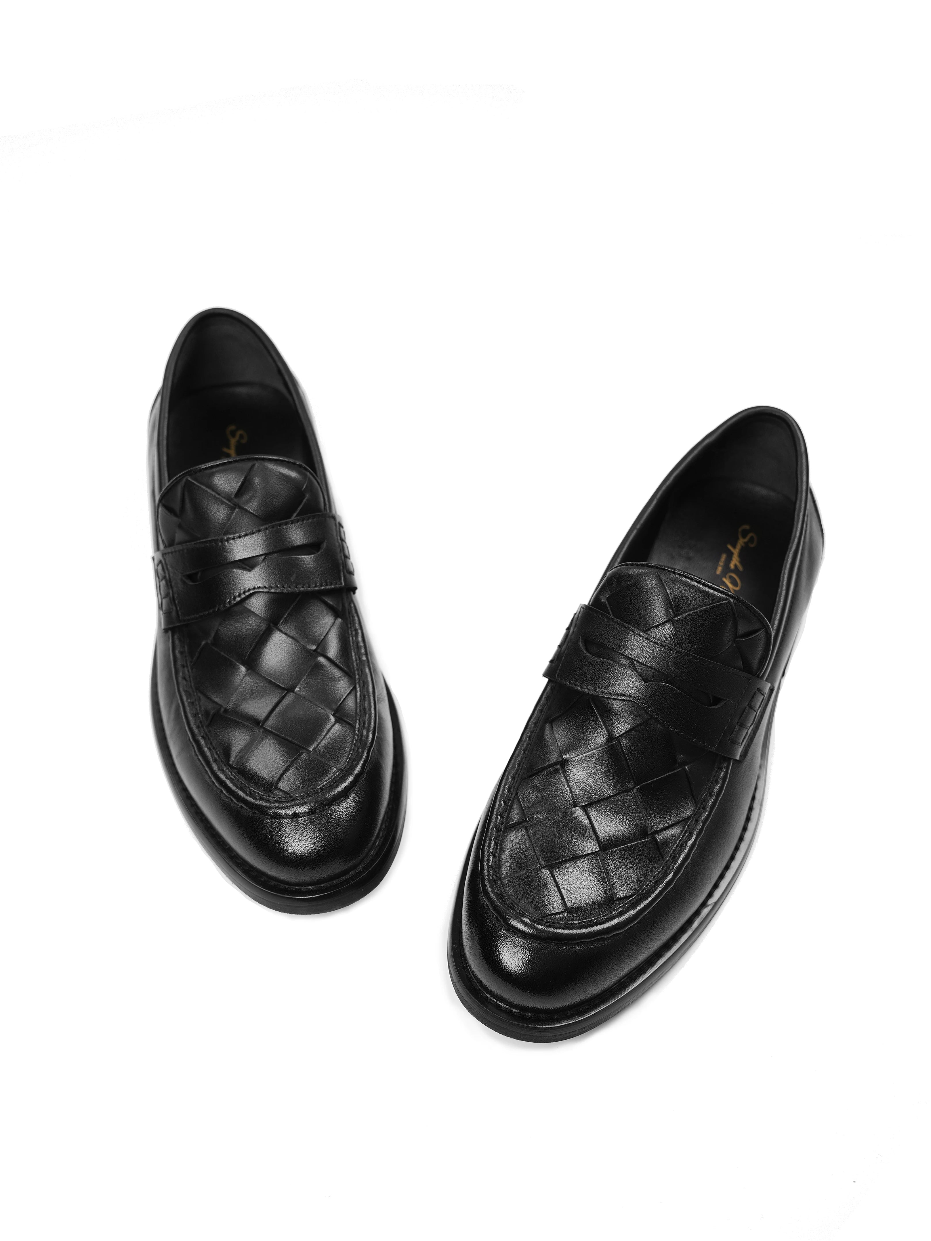 Stay The Night Hand-woven Casual Leather Shoes