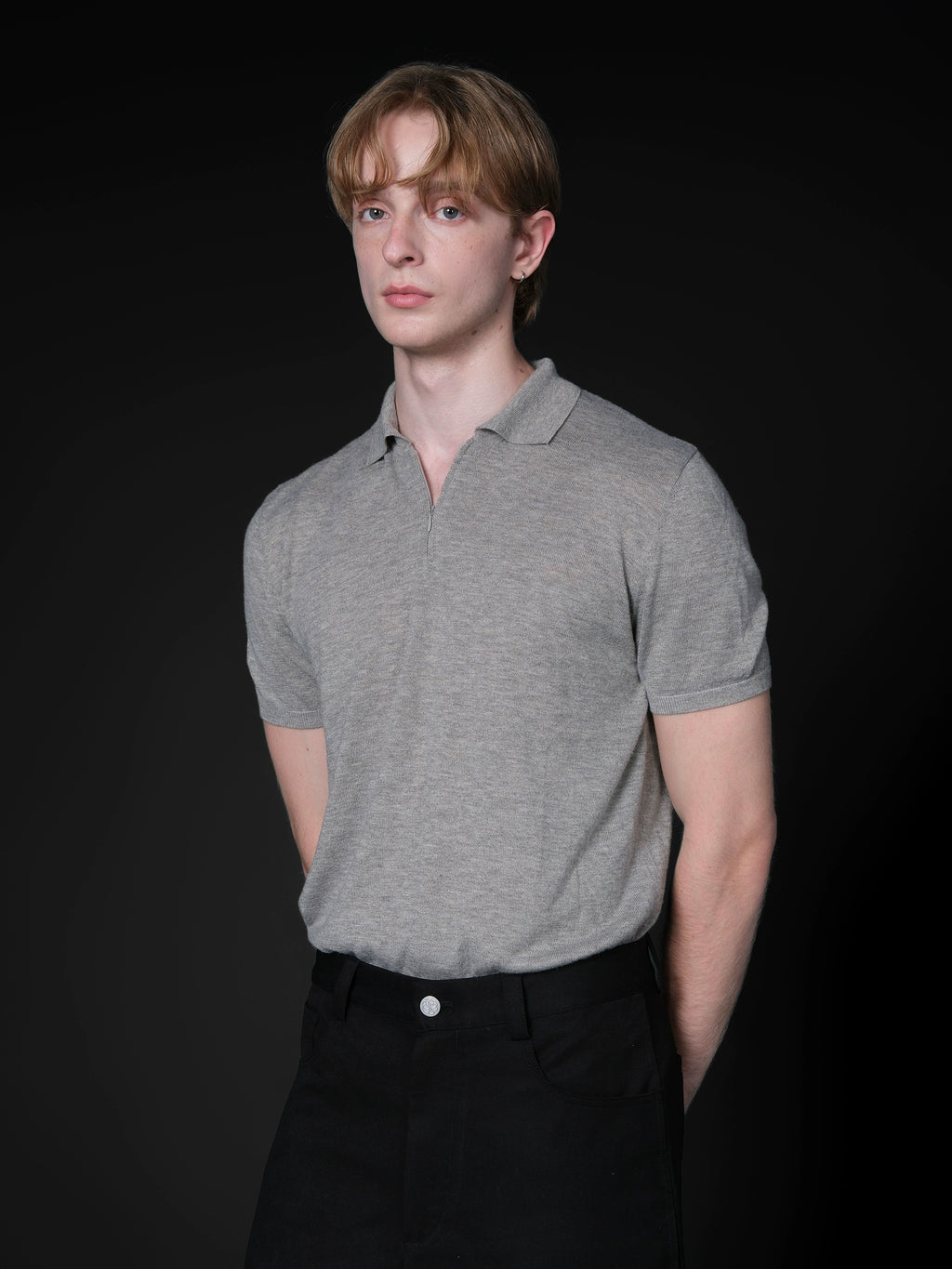 Set for Life Zipper Lapel Casual Tee
