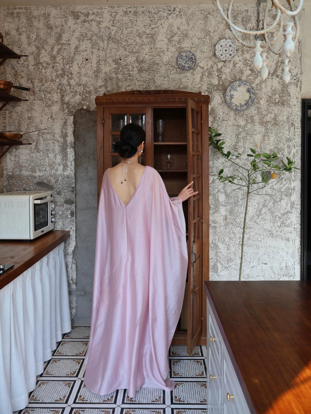 1S Shawl Split Dress Vacation Dress