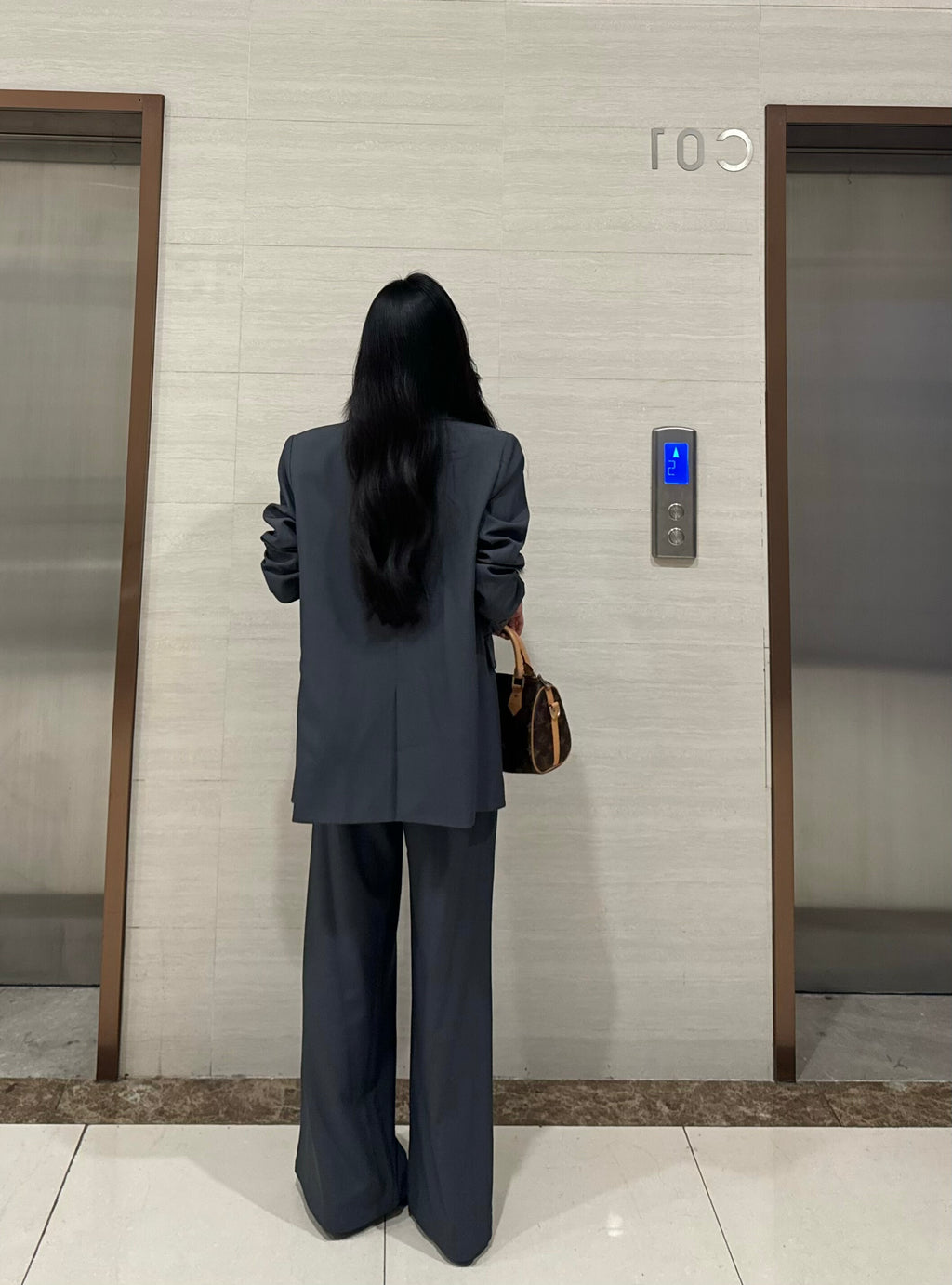 PANPANSTUDIO Simple Commuter Vest Wide-leg Pants Set