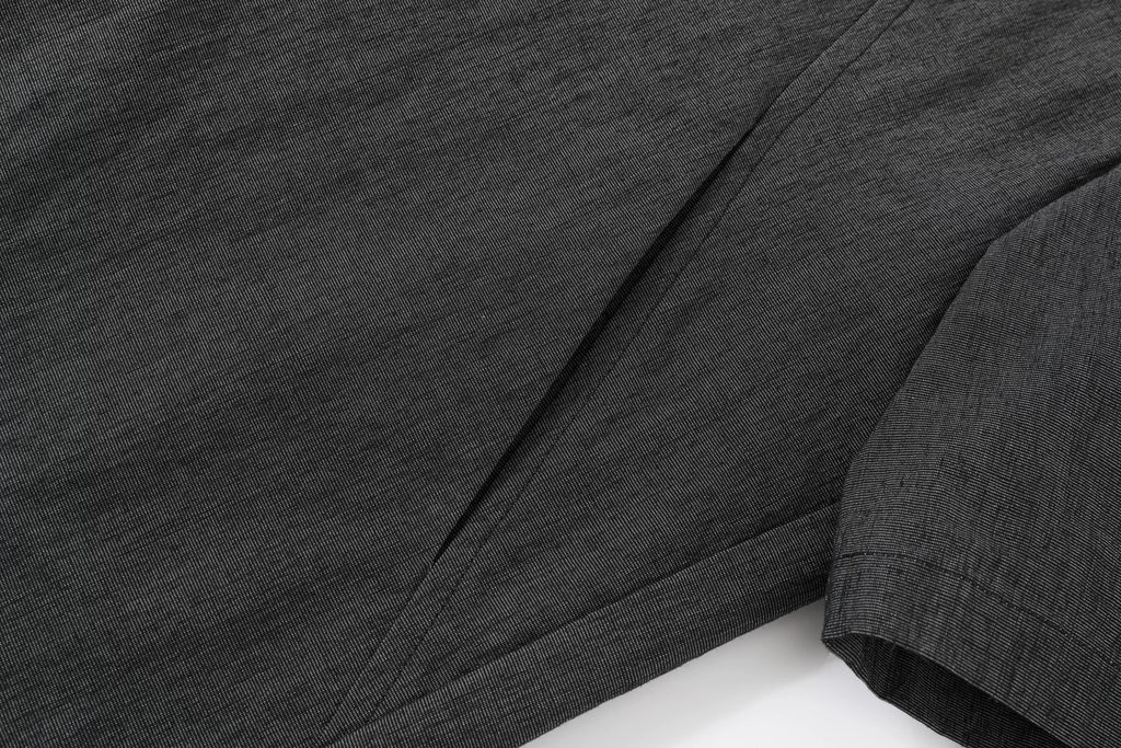 TAICHIISM Vintage Diagonal Placket Spliced Short-sleeved Shirt