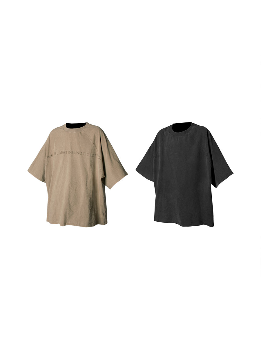 RELABEL Retro Slogan Print Casual Loose Tee