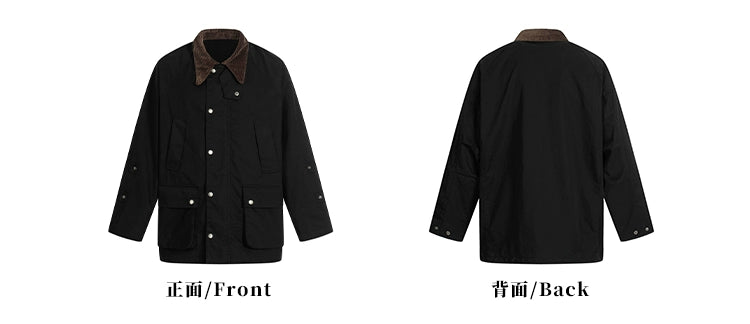 MADWITCH Vintage Stitched Corduroy Collar Jacket