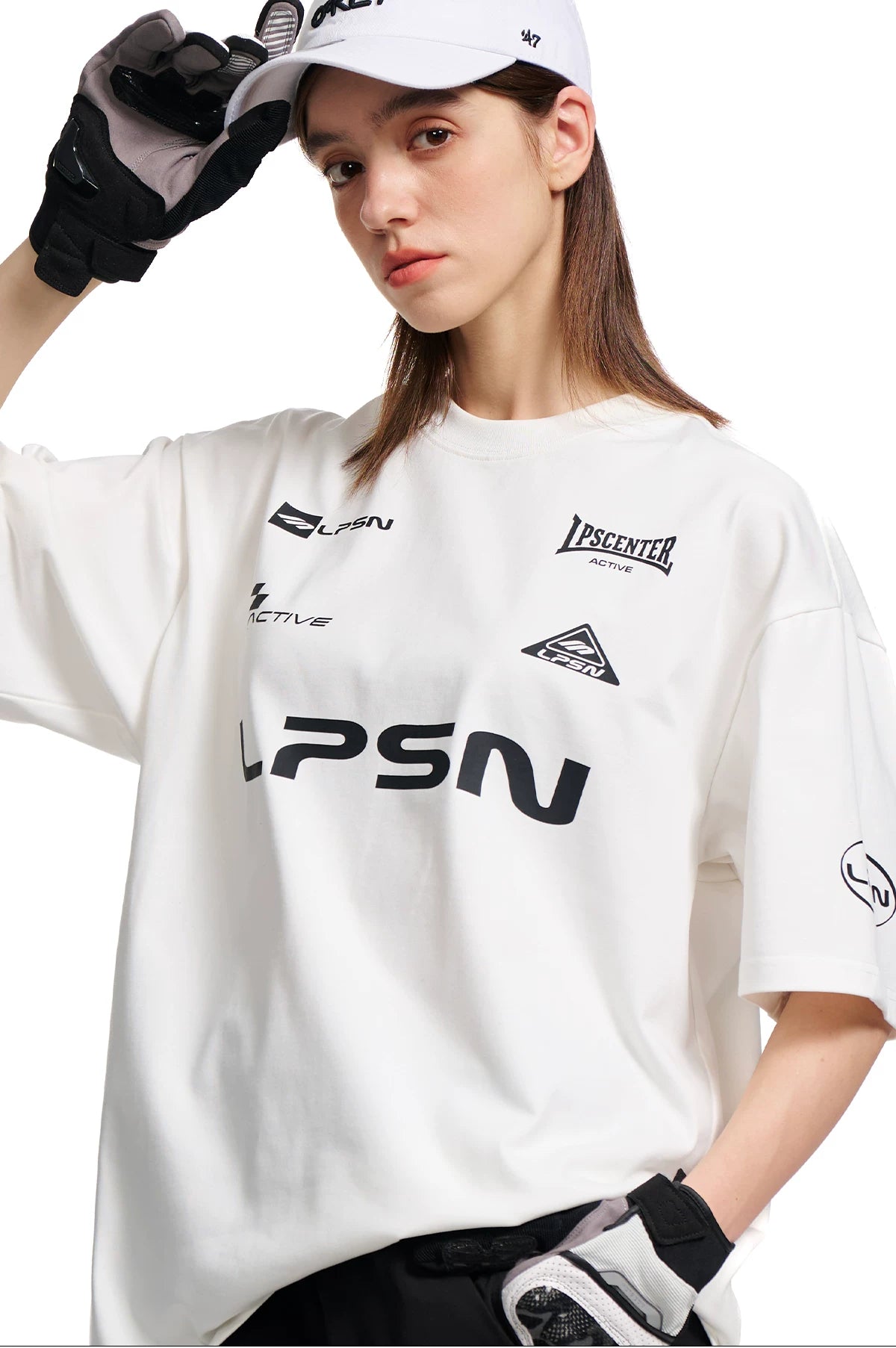 Loopsoon Chest Letter Print Sports and Leisure Tee