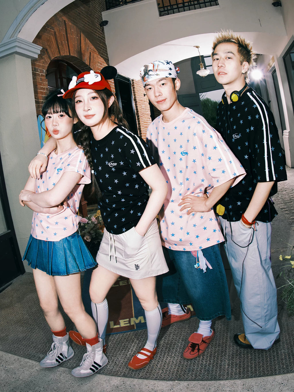 Lemanism Retro Star Striped Tee