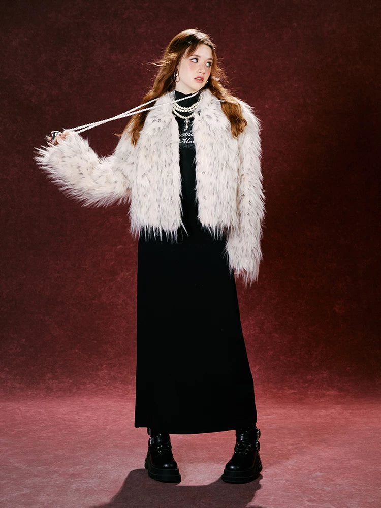 Imone Small Fragrant Style Imitation Fur Plush Short Coat