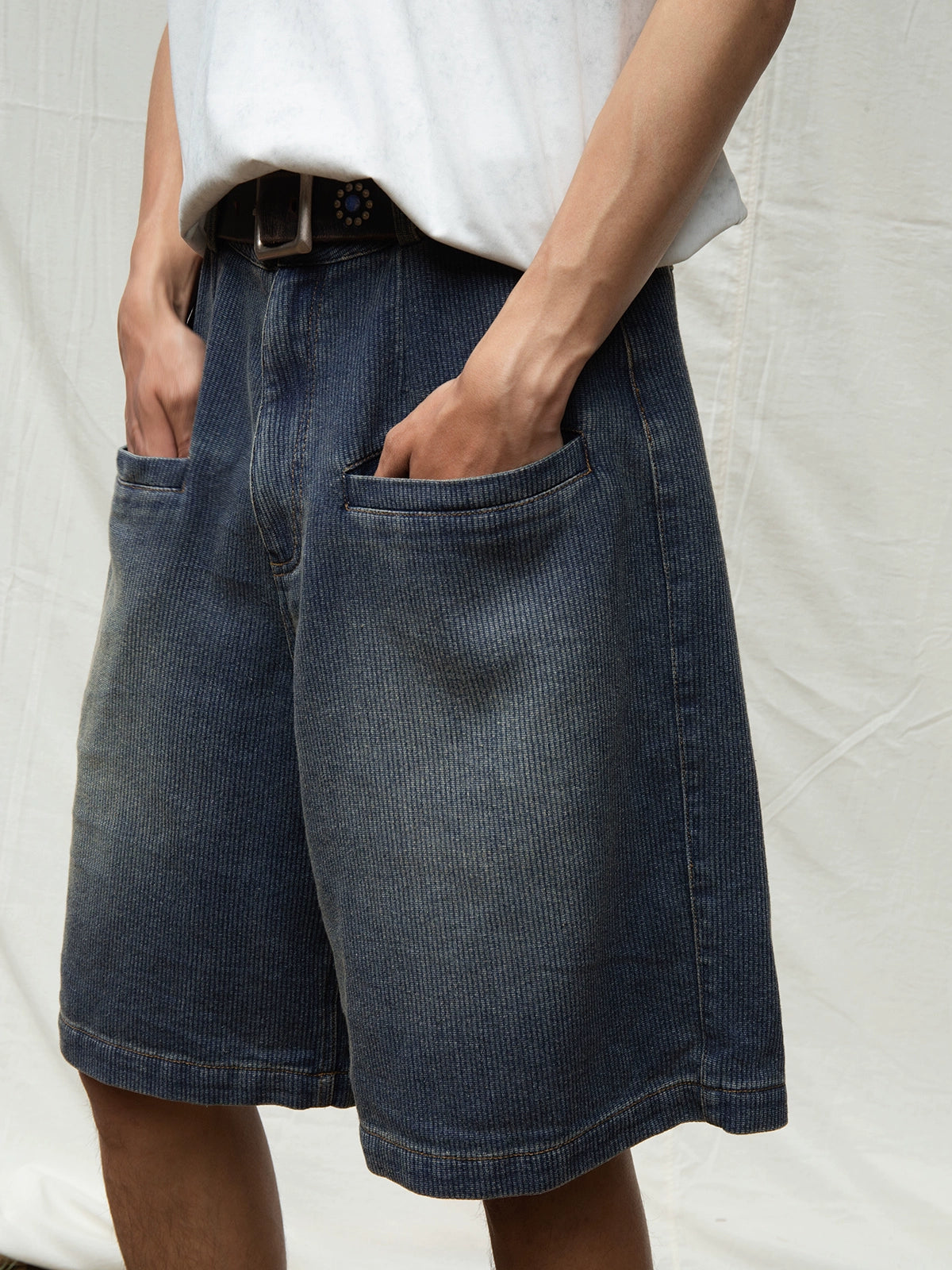 Mentmate Vintage Washed Old, Vertical, Casual Shorts