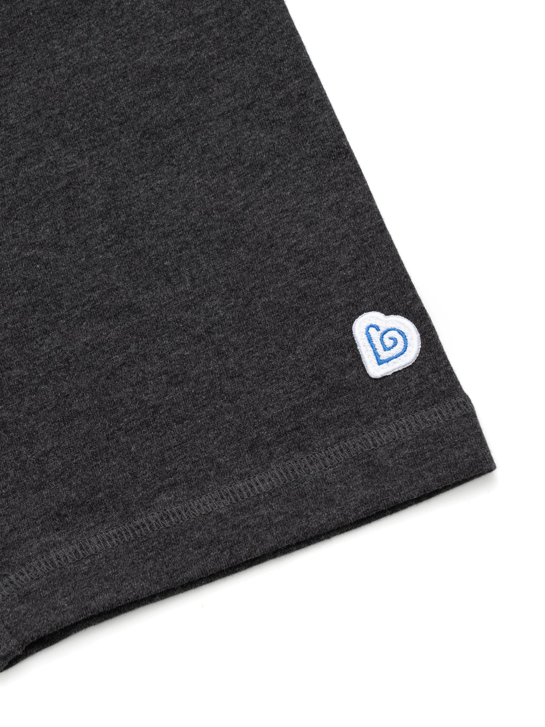 BENT IDEA Embroidery Simple Henry Collar Casual Tee