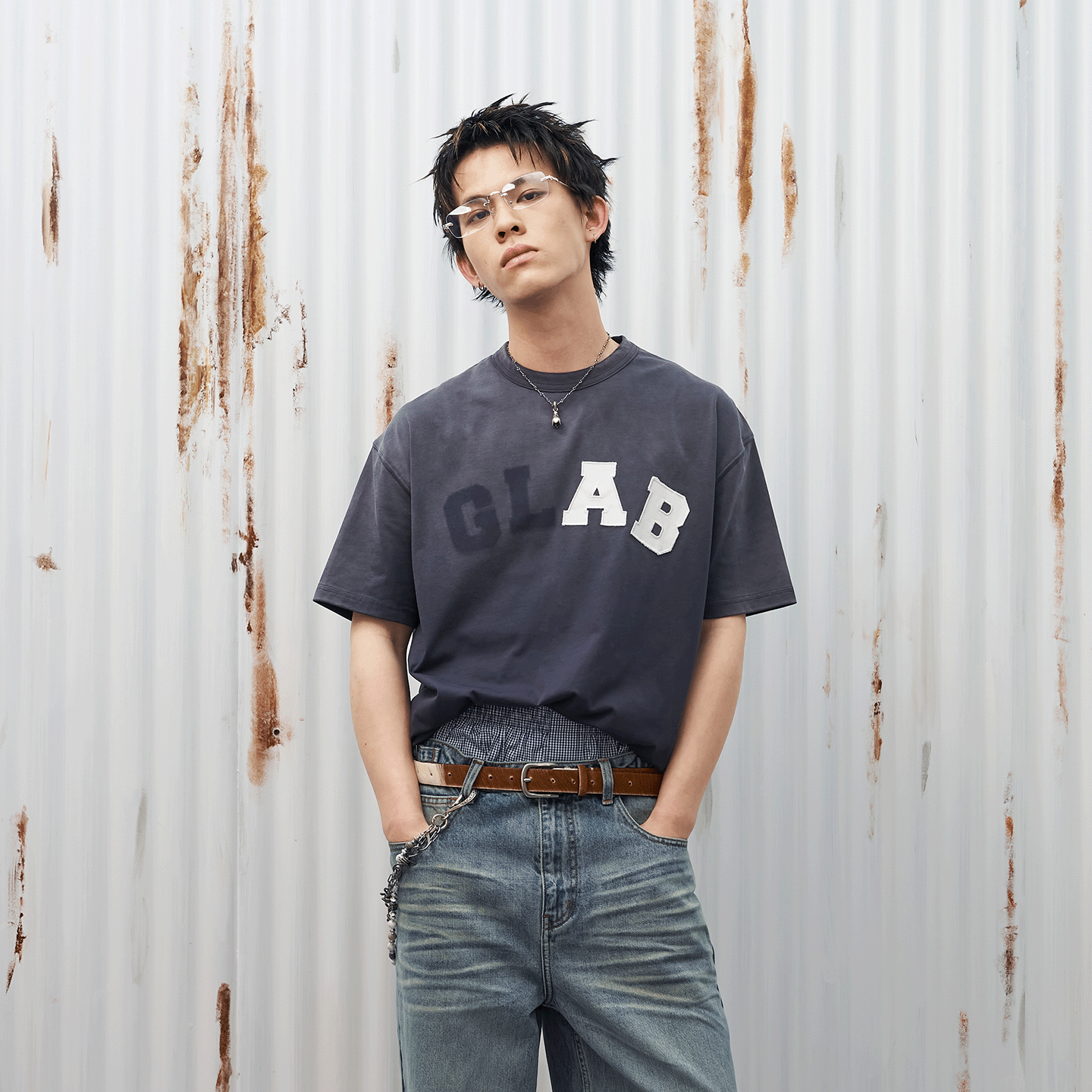 GOODLIVABLE Retro Micro Loose Versatile Casual Tee
