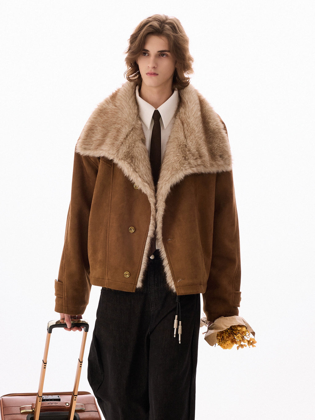 CHOR Lapel Suede Jacket