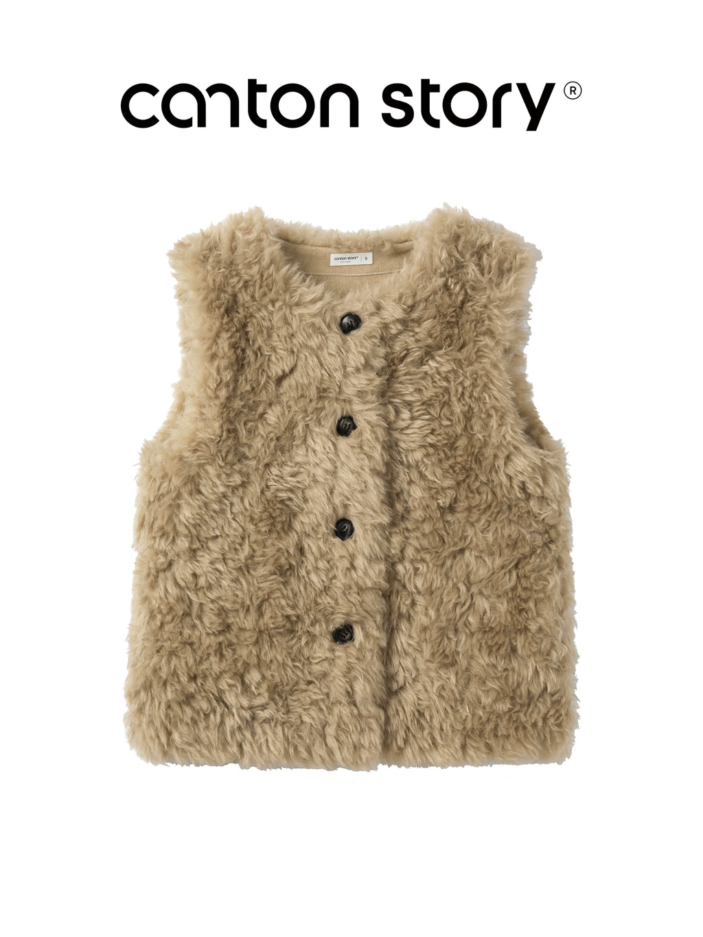 Cantonstory Retro Simple Round Neck Stacked Wearing Versatile Thermal Vest