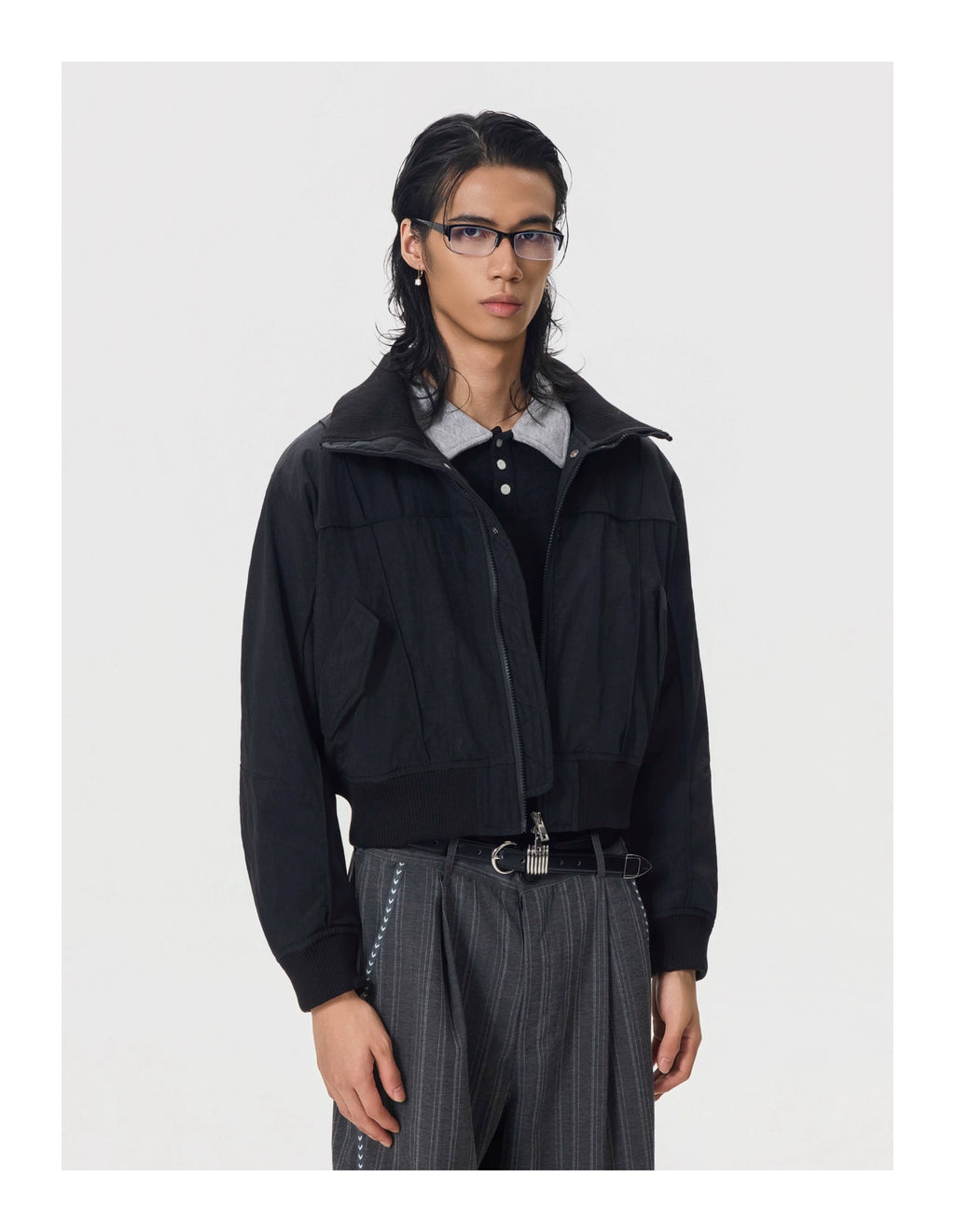 BTSG Vintage Stereo\ Short Wide Stand-Up Jacket